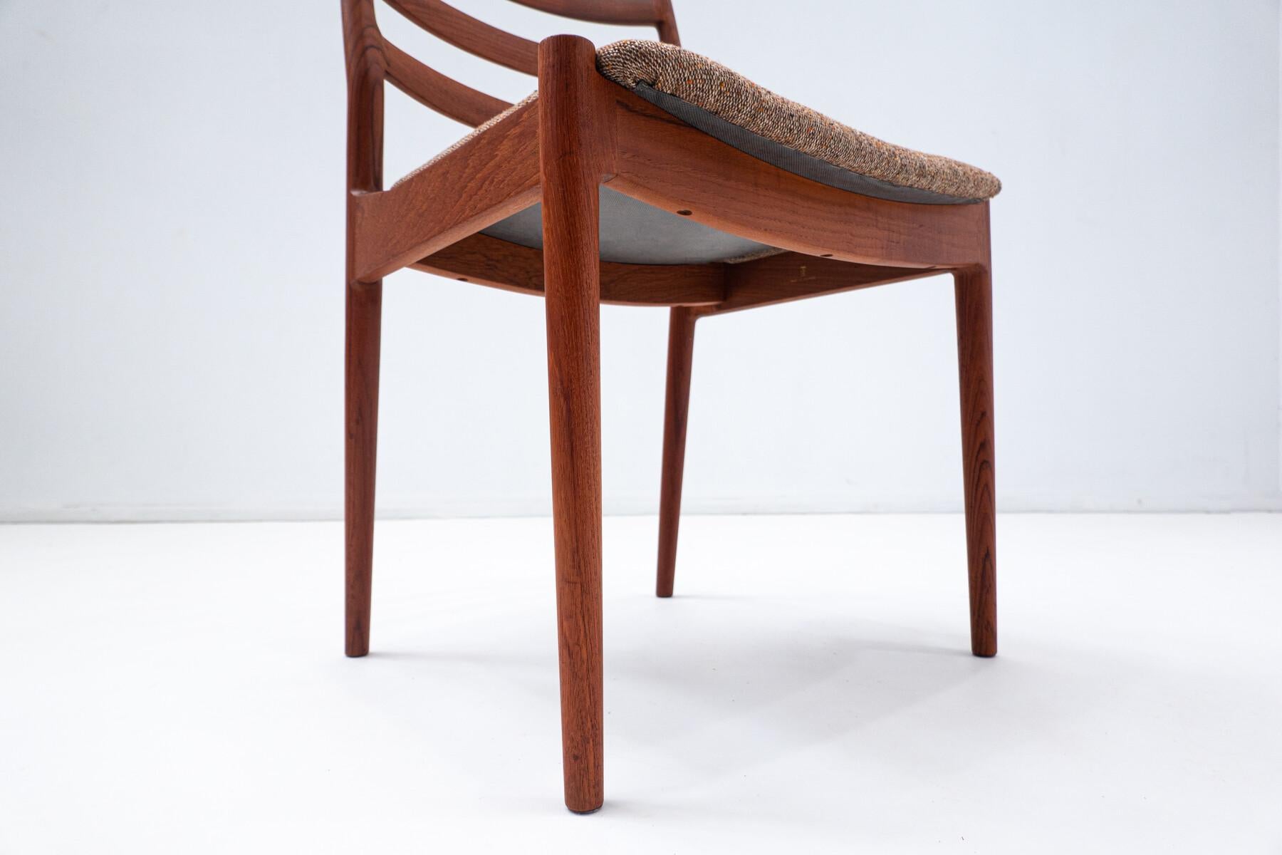 Mid-Century Modern Set of 6 Mid-Century Scandinavian Wooden Chairs, 1960s For Sale