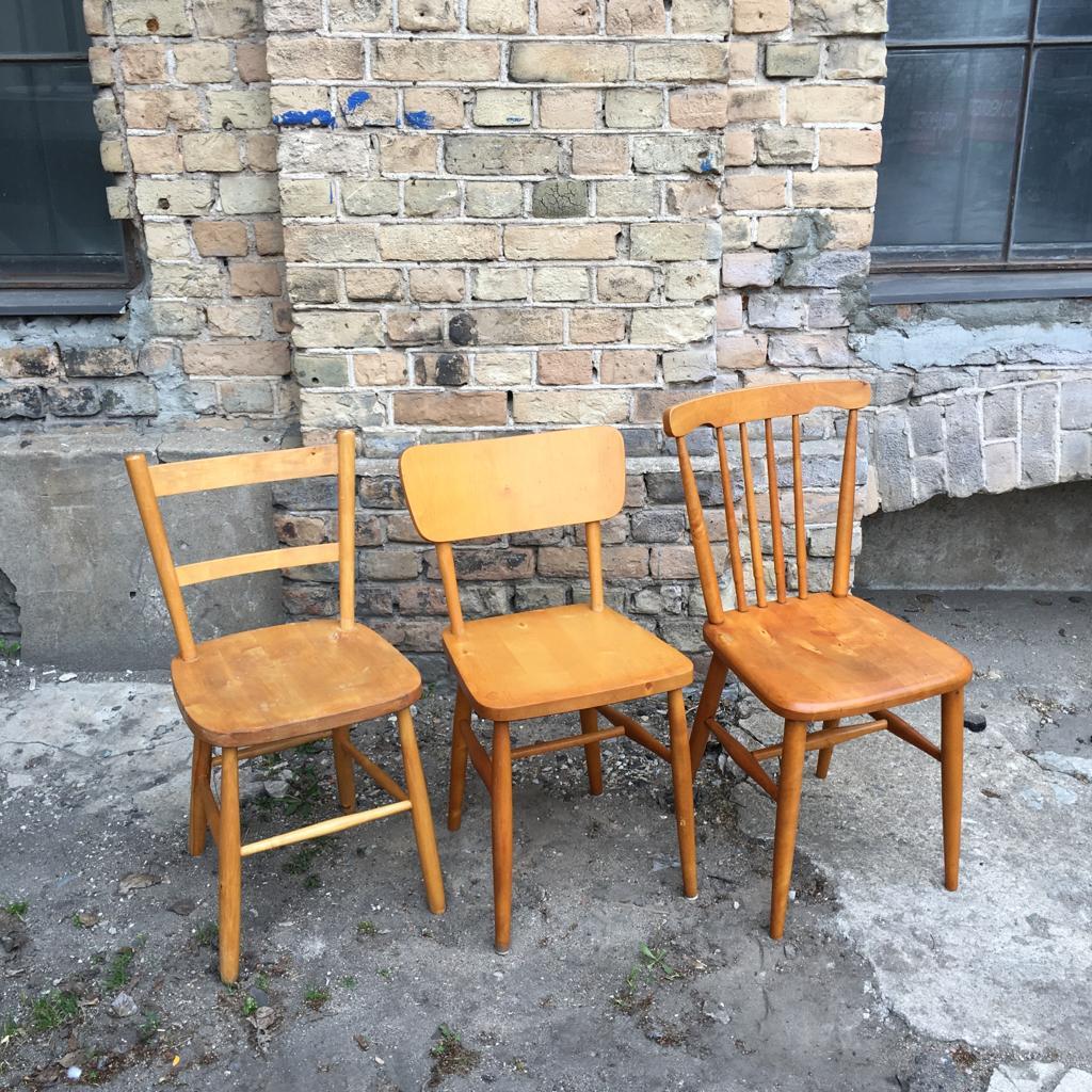 Set of 6 Midcentury Swedish Beech Wood Dining Chairs For Sale 5