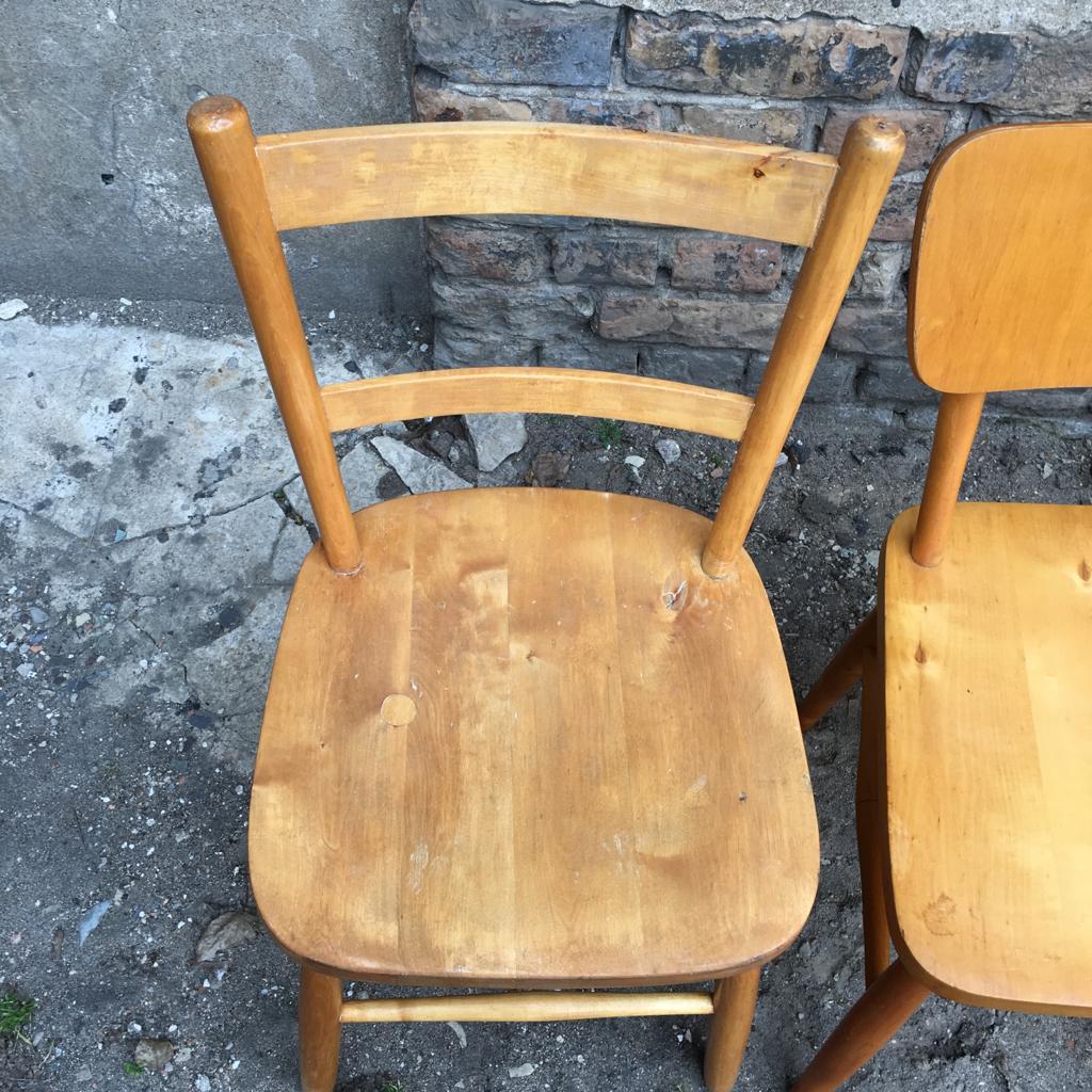 Set of 6 Midcentury Swedish Beech Wood Dining Chairs For Sale 10