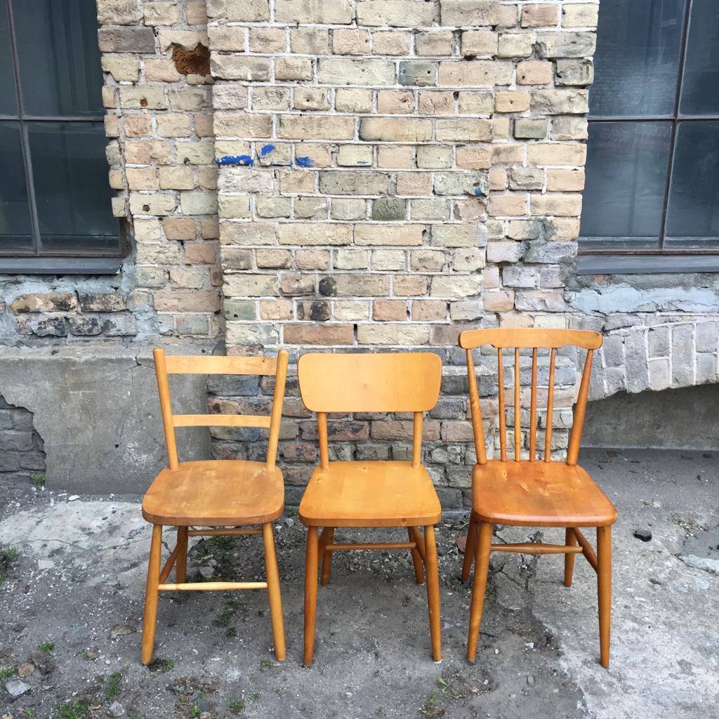 Set of 6 Midcentury Swedish Beech Wood Dining Chairs In Good Condition For Sale In Riga, Latvia