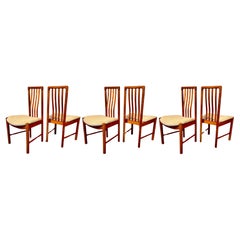 6 esstischstühle aus teakholz aus der mitte des jahrhunderts von Benny A. Linden