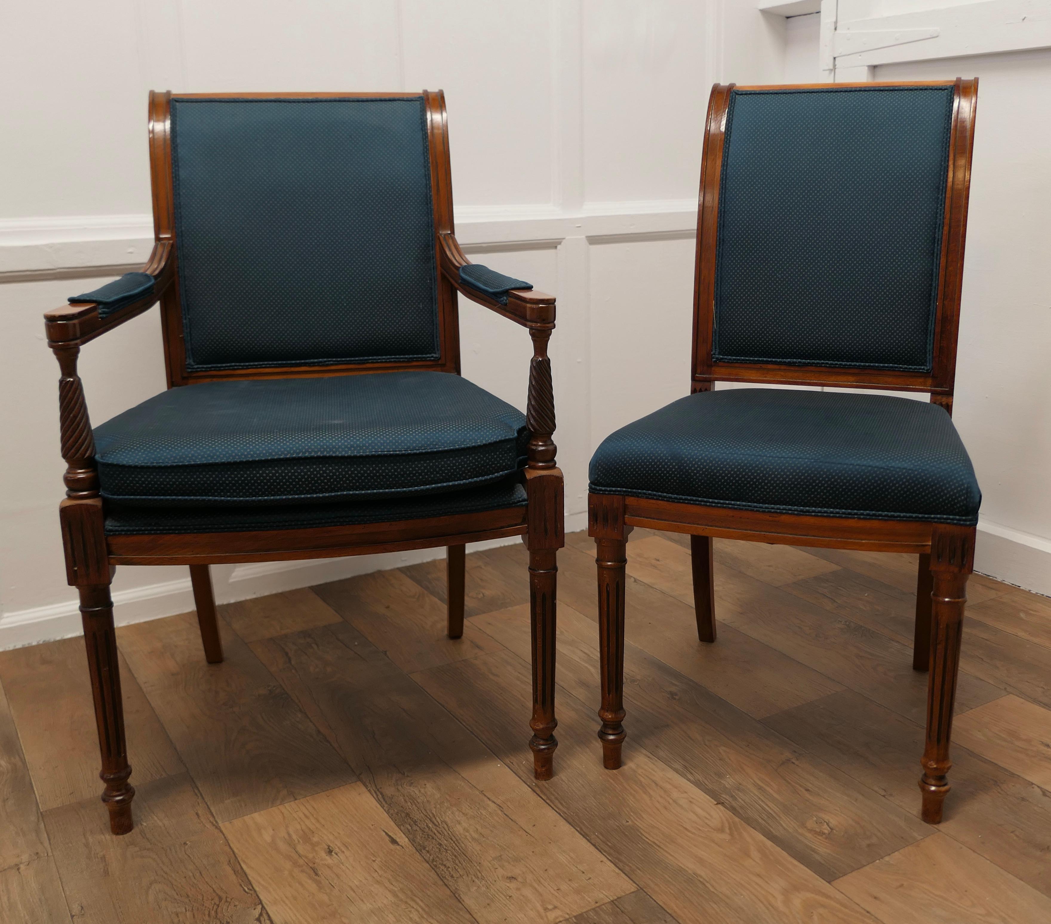 Set of 6 Midcentury Teak Dining Chairs in the Regency Style a Good Quality Set For Sale 2