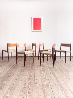 Set of 6 Mid-Century Teak Dining Chairs Pia by Poul Cadovius