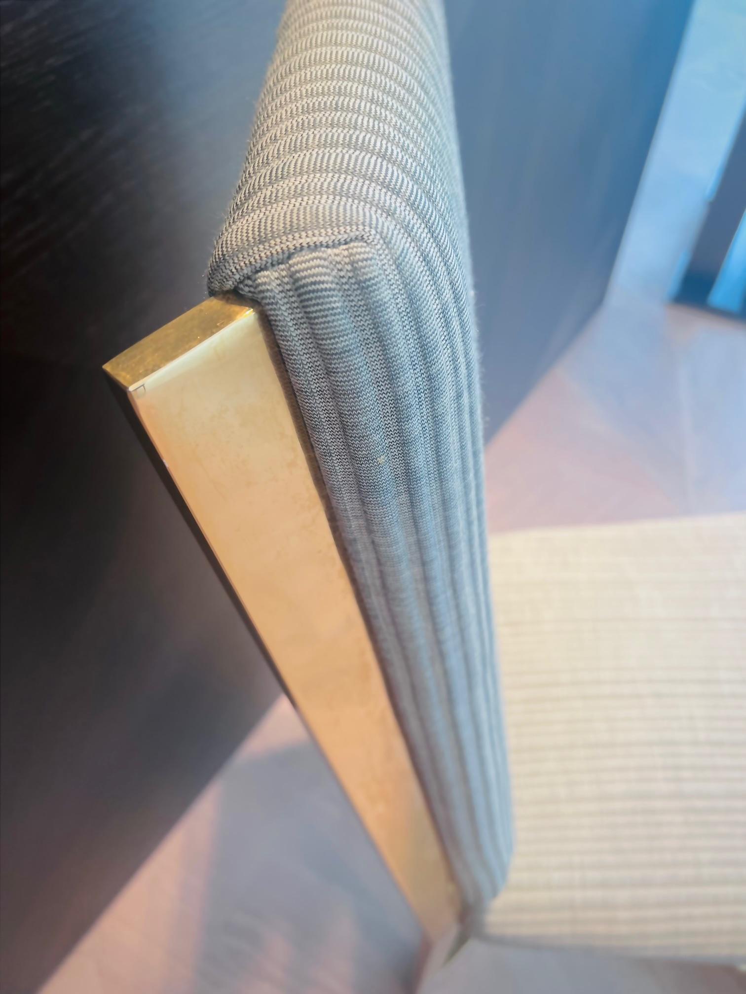 Set of 6 Mid-Century Vintage Dining Chairs with Brass Details In Good Condition For Sale In Munich, Bavaria