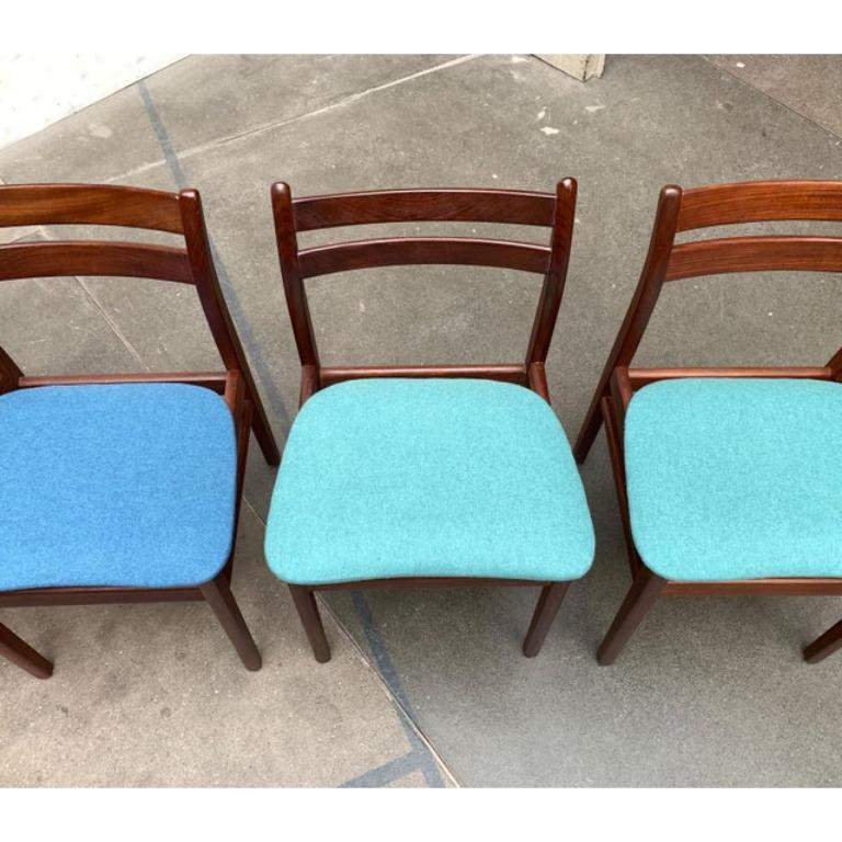 Noce Set di 6 sedie da pranzo in noce di metà secolo, anni '60 in vendita