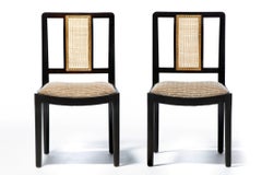 Set of 6 Mid Century Wormley Dunbar Style Cane & Mahogany Dining Chairs