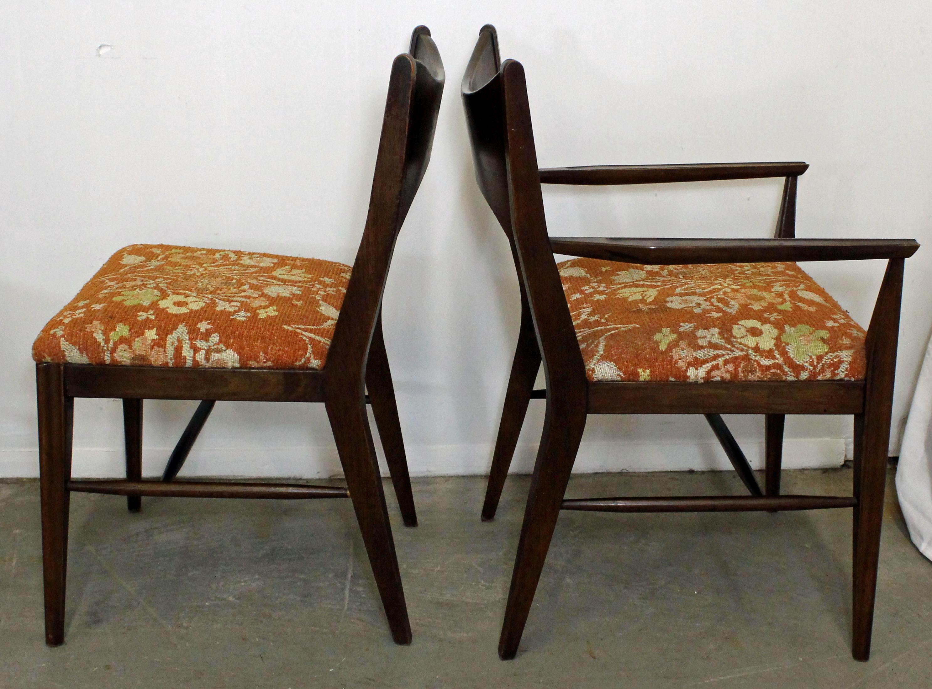 Mid-Century Modern Set of 6 Midcentury Danish Modern McCobb Style Broyhill Walnut Dining Chairs