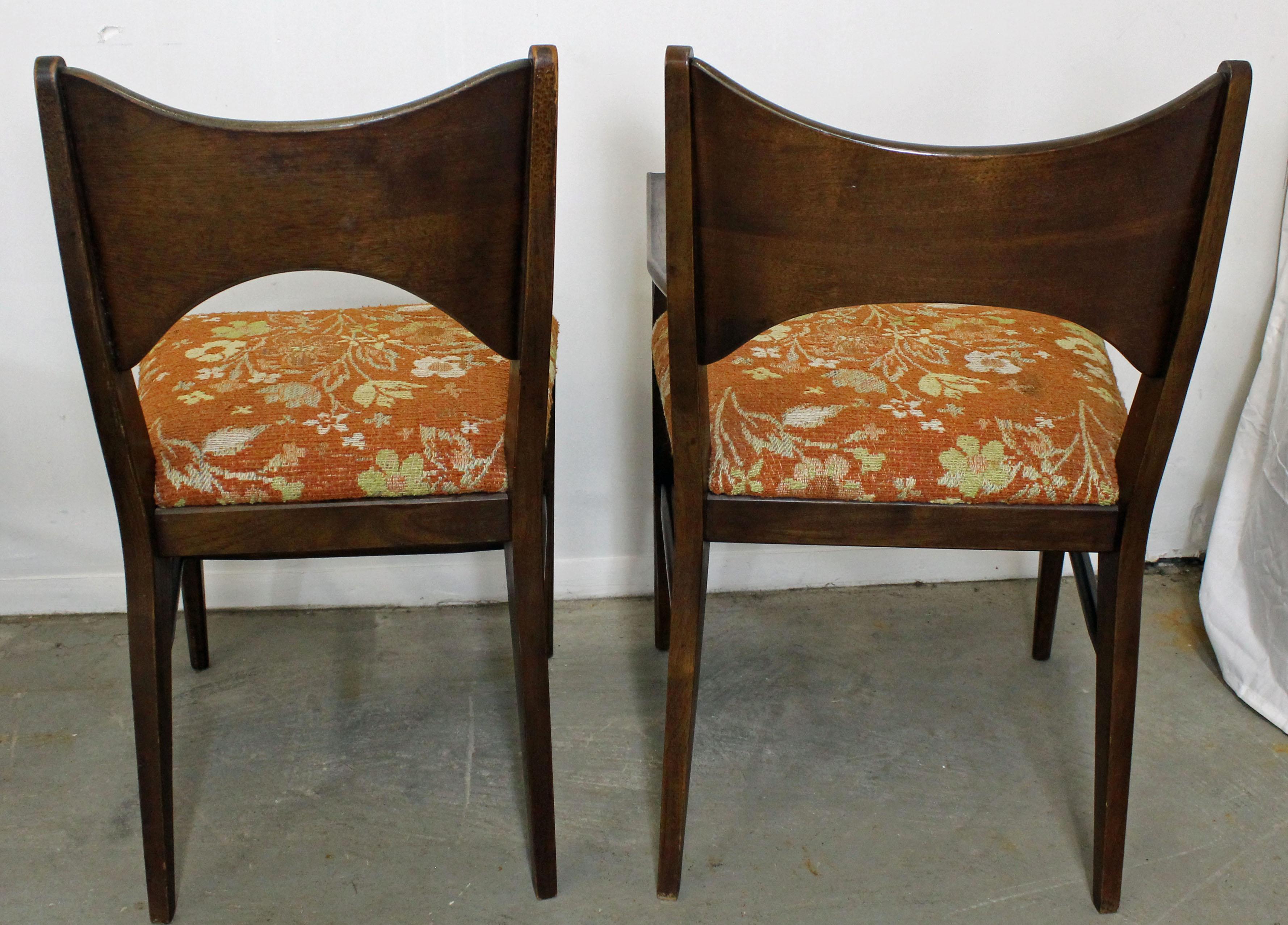 American Set of 6 Midcentury Danish Modern McCobb Style Broyhill Walnut Dining Chairs