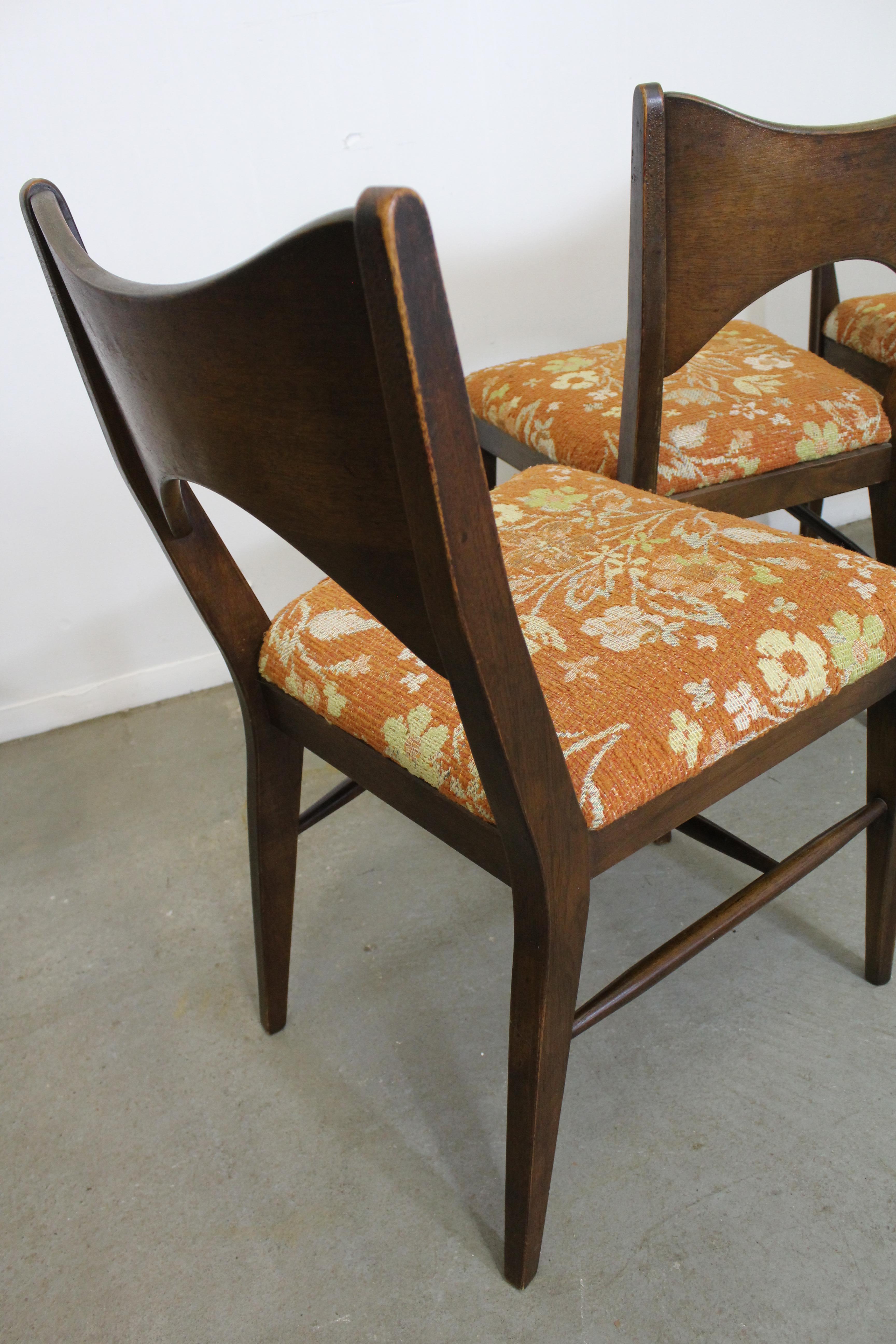 Set of 6 Midcentury Danish Modern McCobb Style Broyhill Walnut Dining Chairs 1