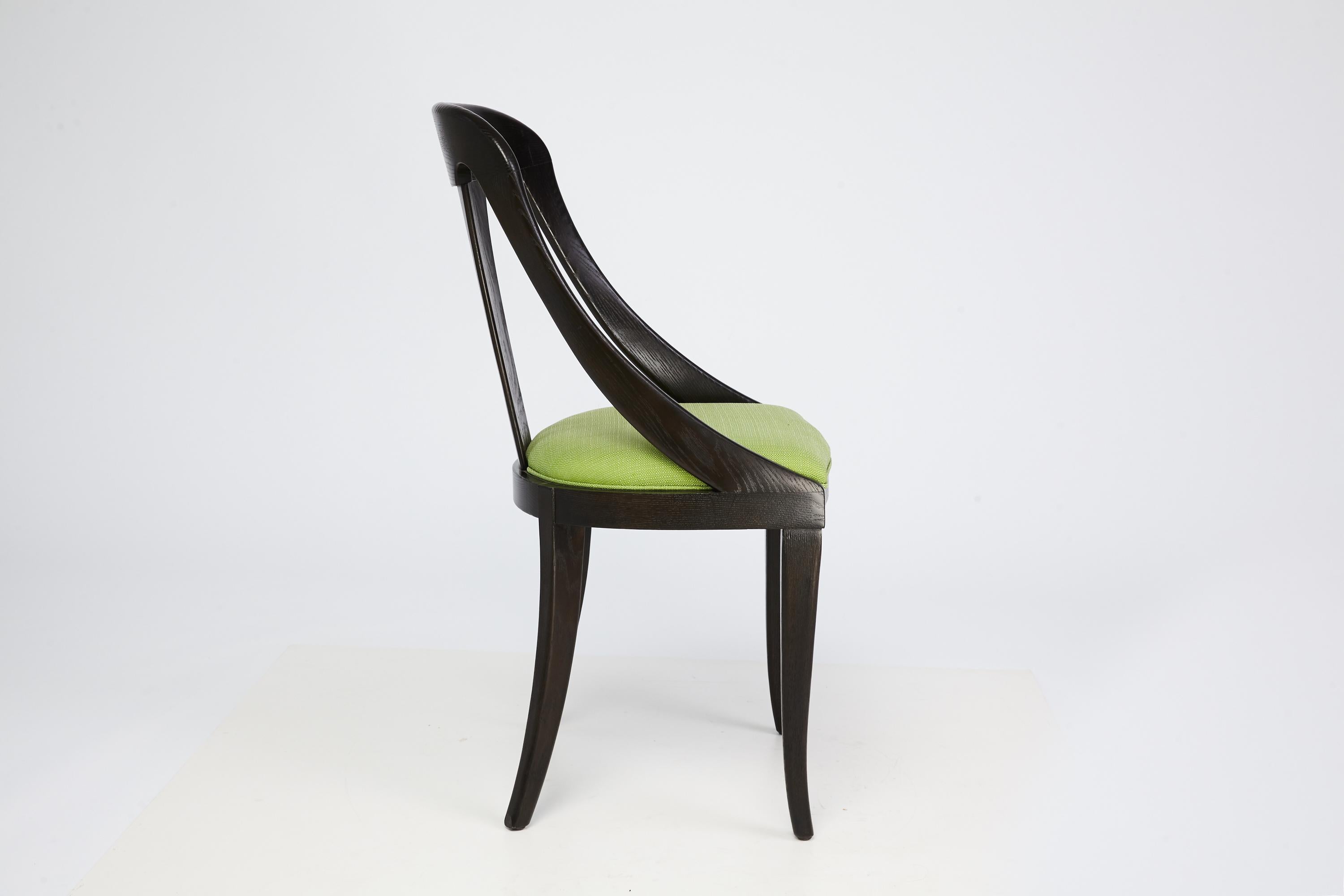 Wood Set of 6 Midcentury Dining Chairs Designed by Jack Van der Molen