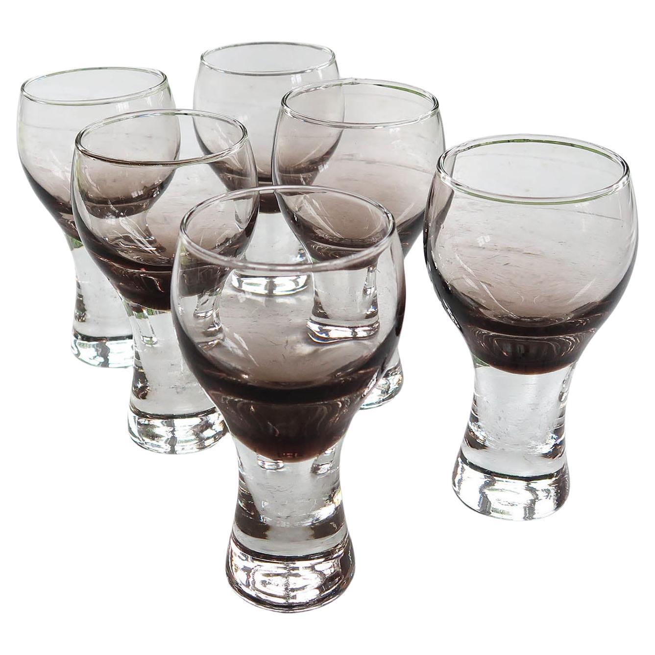 Set of 6 Midcentury Drinking Glasses, C.1970