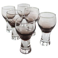 Vintage Set of 6 Midcentury Drinking Glasses, C.1970