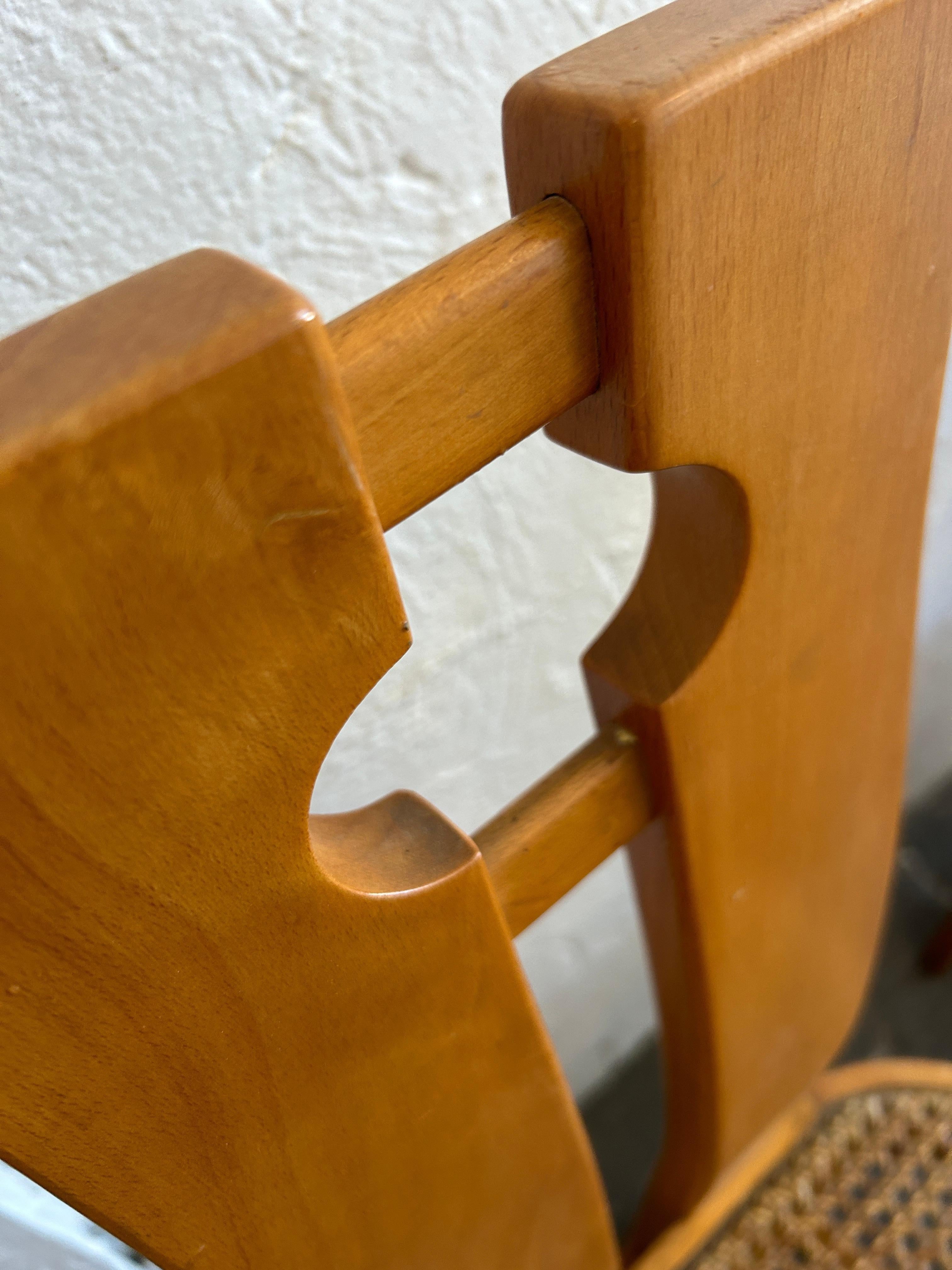 Ensemble de 6 chaises de salle à manger post-moderne du milieu du siècle par Pietro Costantini Italie en vente 3