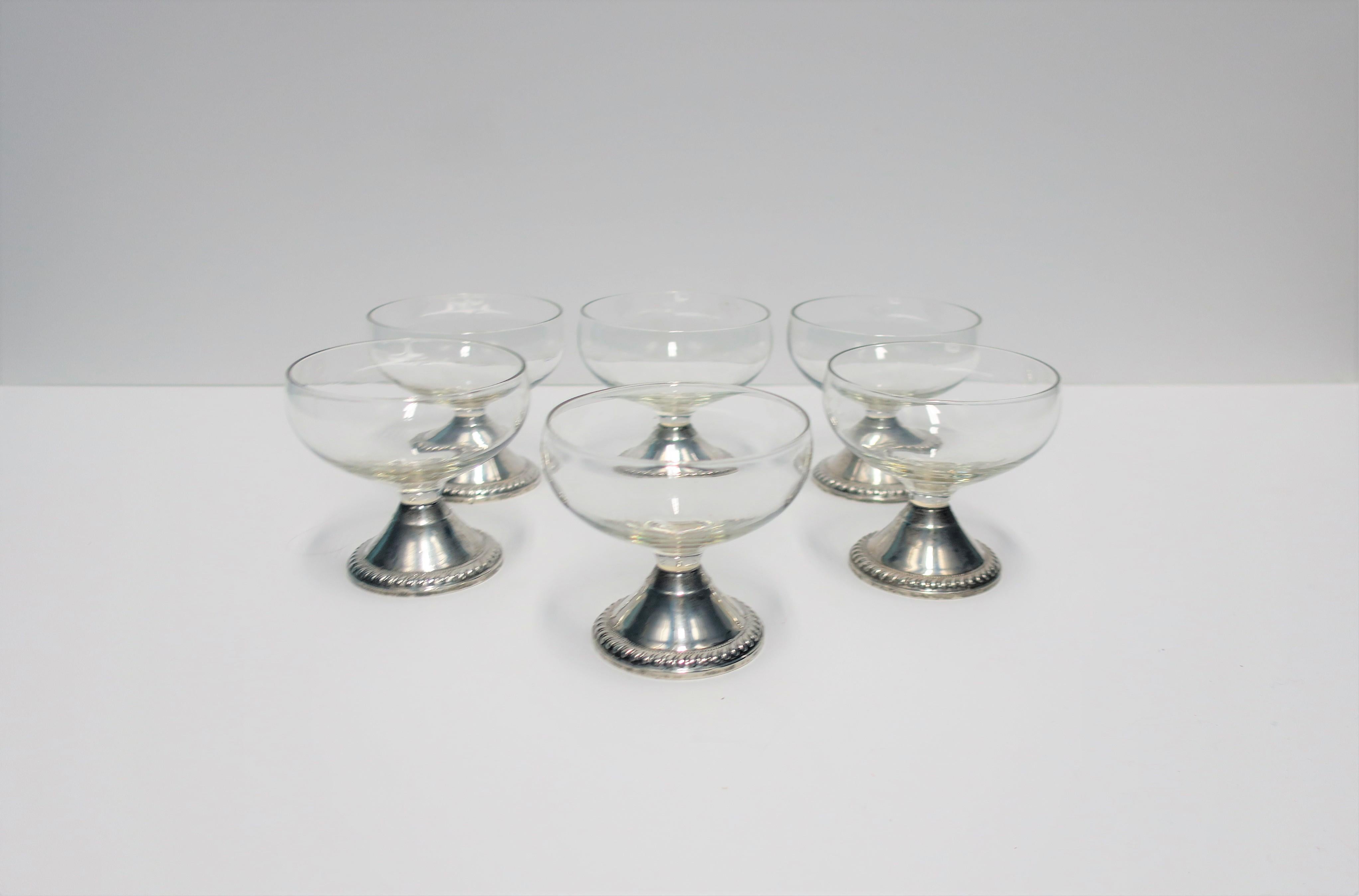 American Sterling Silver Champagne Glasses