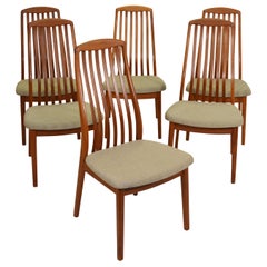 Set of 6 Midcentury Teak Dining Chairs by Benny Linden