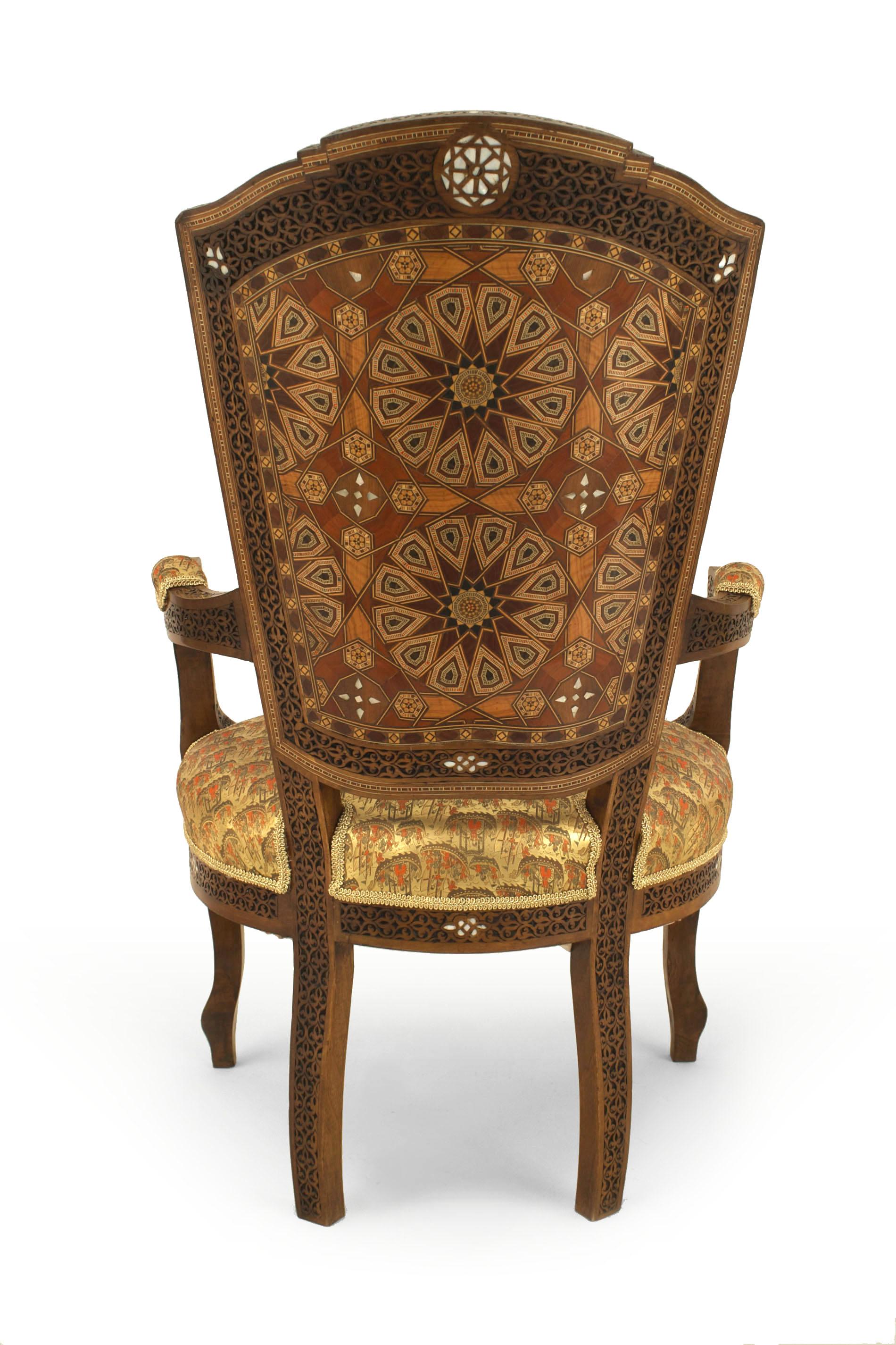 20th Century Set of 6 Middle Eastern Syrian Dining Chairs For Sale
