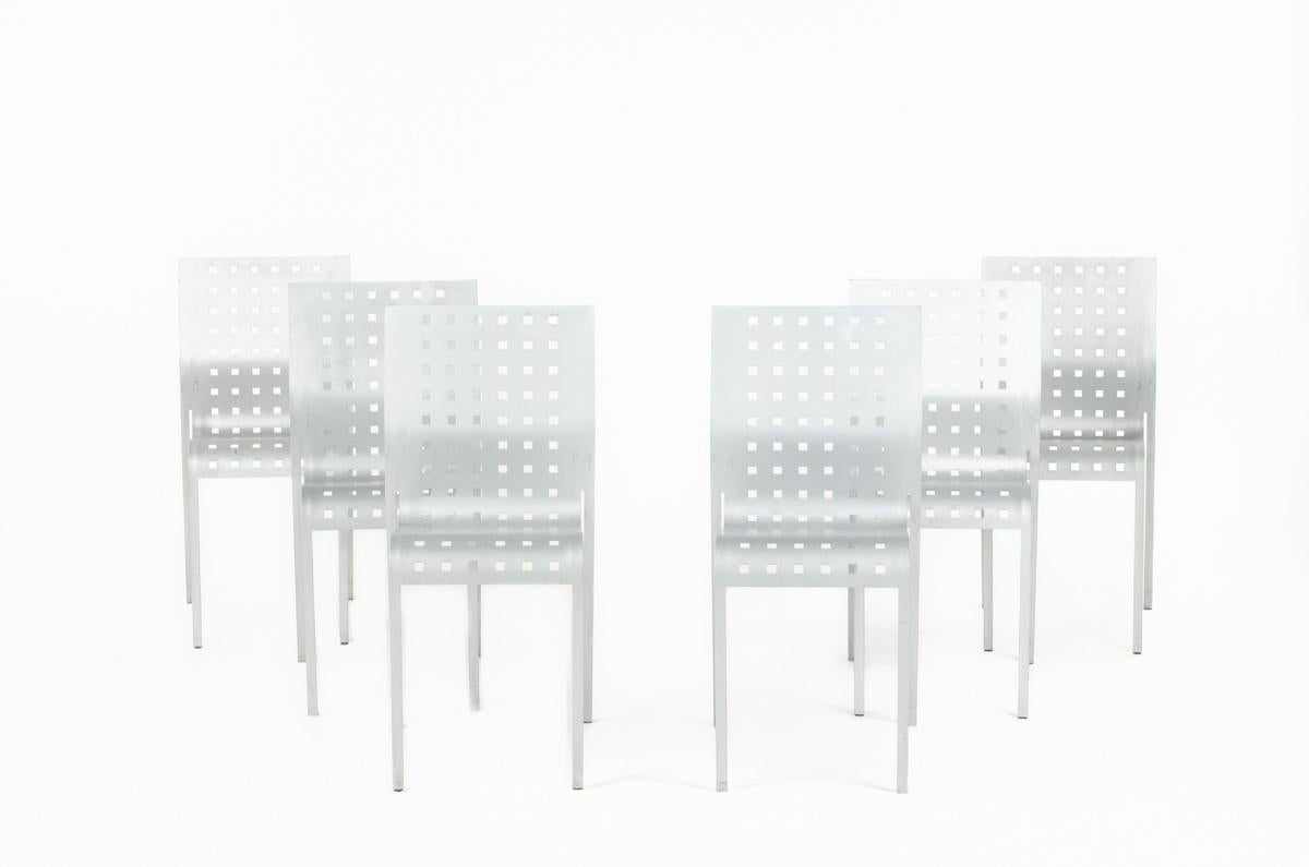 Italian Set of 6 Mirandolina Chairs by Pietro Arosio for Zanotta in, 1990 For Sale