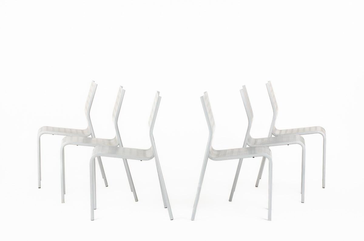 Set of 6 Mirandolina Chairs by Pietro Arosio for Zanotta in, 1990 In Good Condition For Sale In JASSANS-RIOTTIER, FR