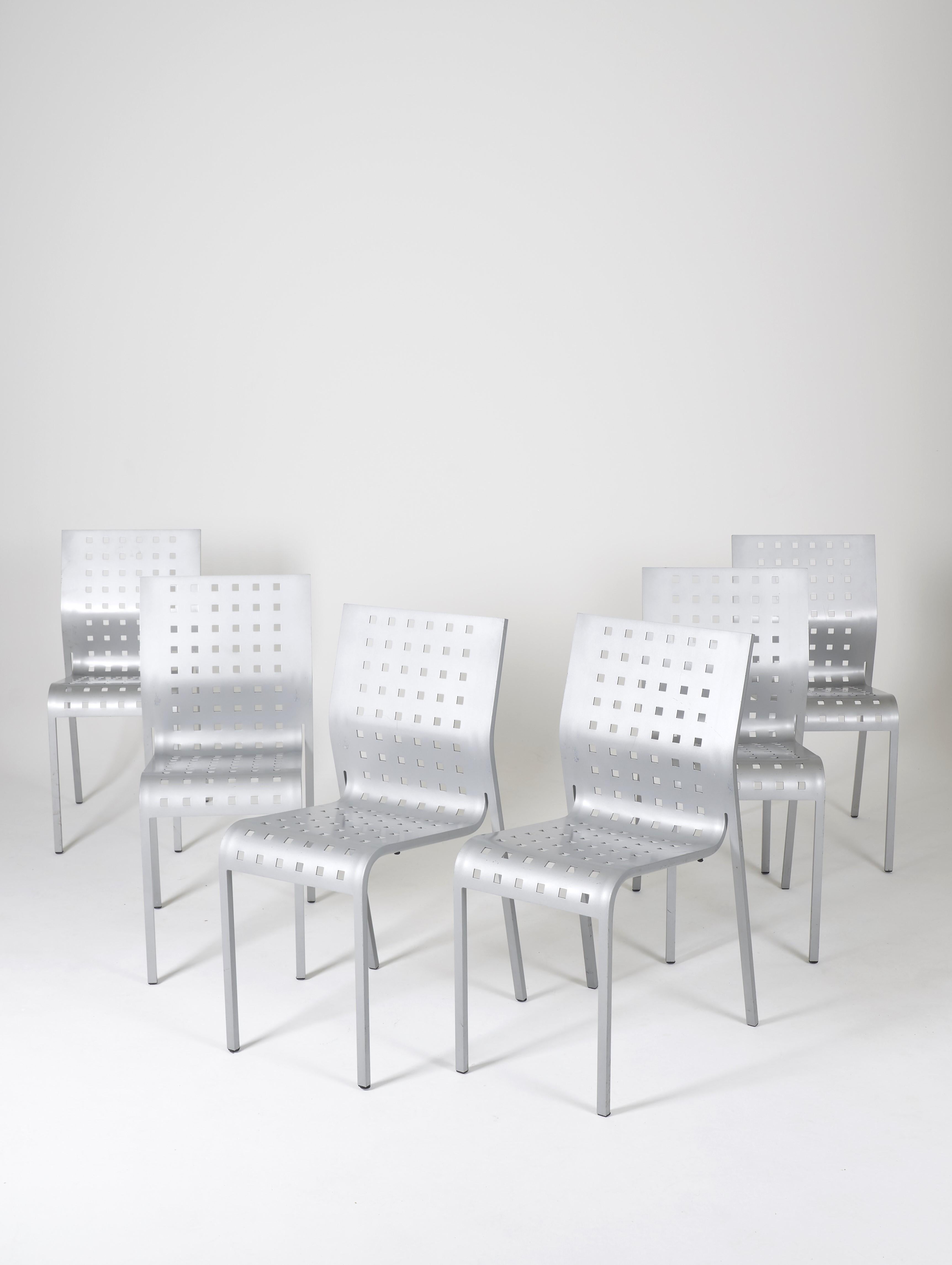 Italian Set of 6 Mirandolina chairs N°2068 by Pietro Arosio edition Zanotta 1990s