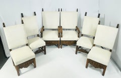 Set of 6 Mission Style "High Back" Dining Chairs.