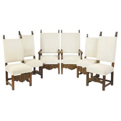 Set of 6 Mission Style "High Back" Dining Chairs.