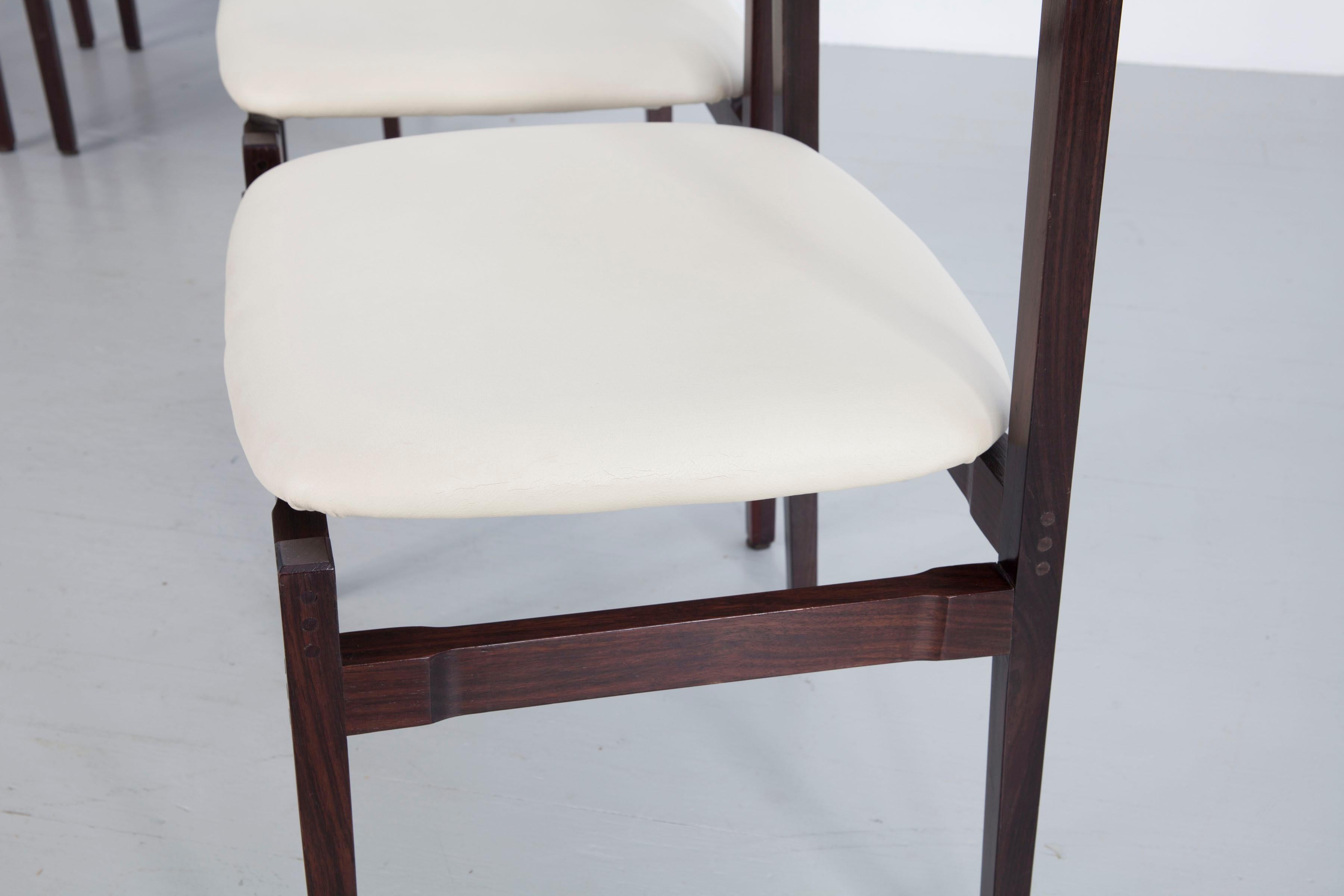 Satz von 6 Esszimmerstühlen „Modell 101“, entworfen von Gianfranco Frattini im Angebot 3