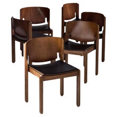 Set of 6 Model 122 Chairs designed by Vico Magistretti for Cassina, Italy, 1967