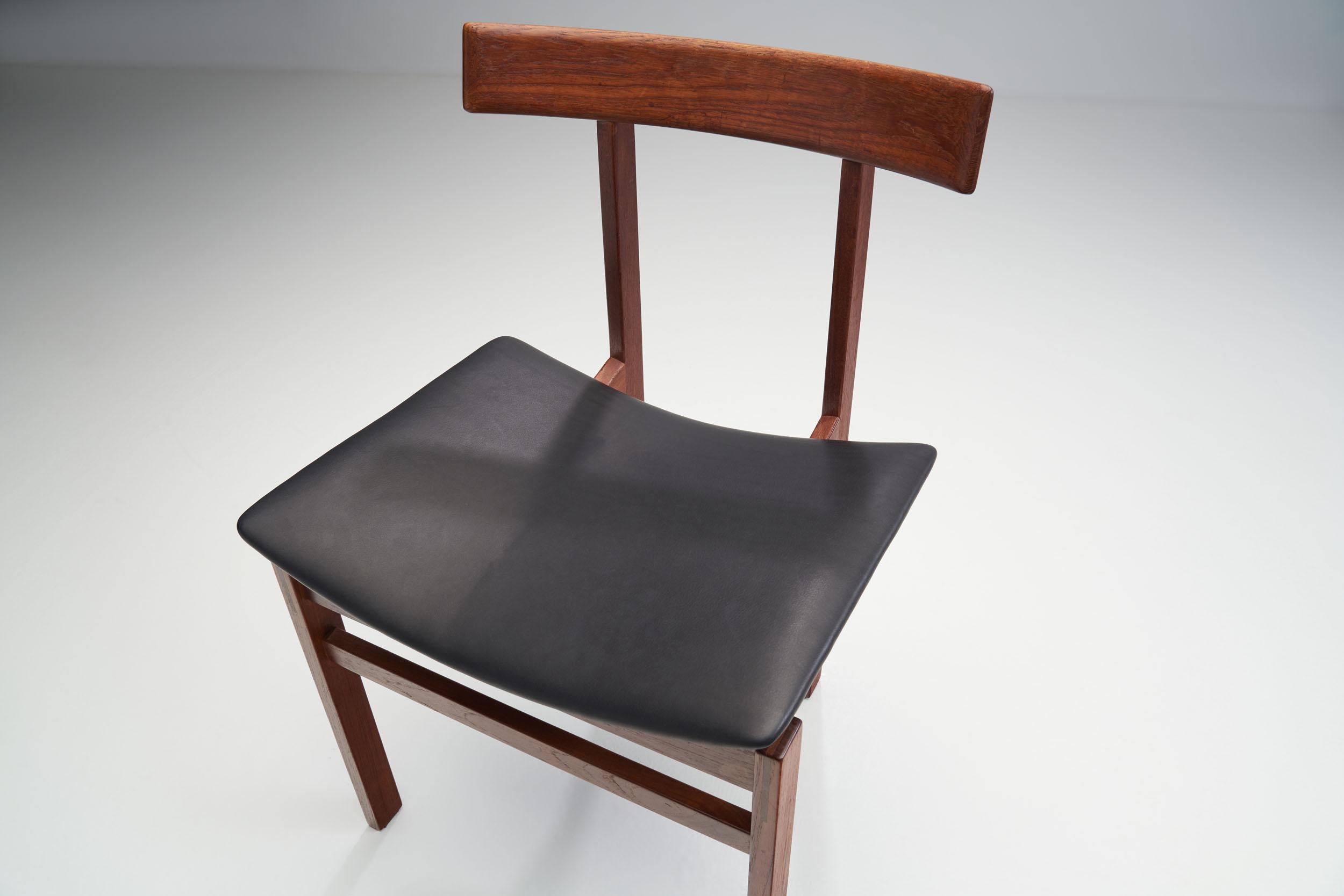 Mid-20th Century Set of 6 “Model 193” Dining Chairs by Inger Klingenberg, Denmark 1960s For Sale