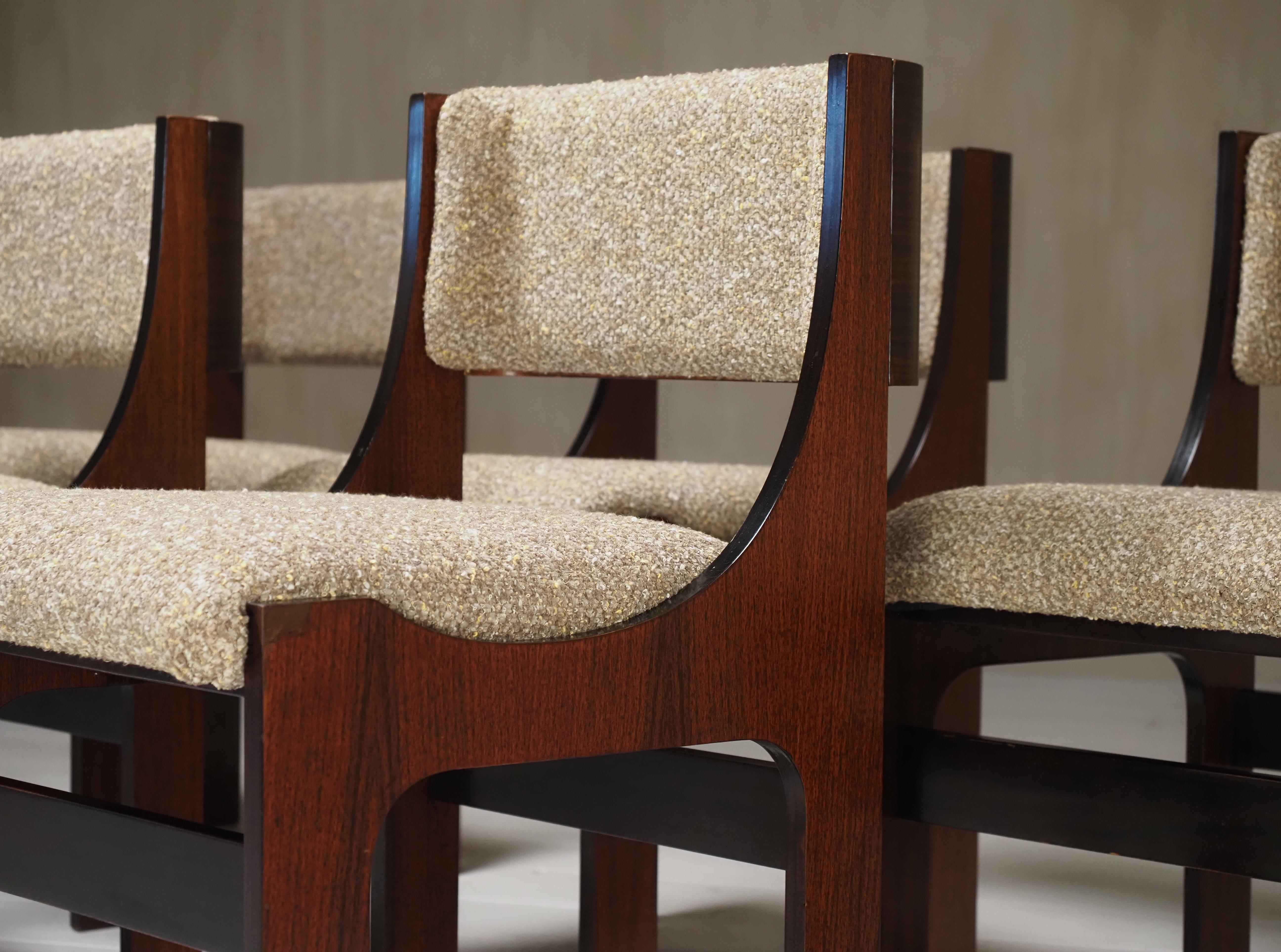 Set of 6 model “273” chairs by Franco Asnaghi for Asnaghi, Italy 1966 In Good Condition For Sale In Diest, BE