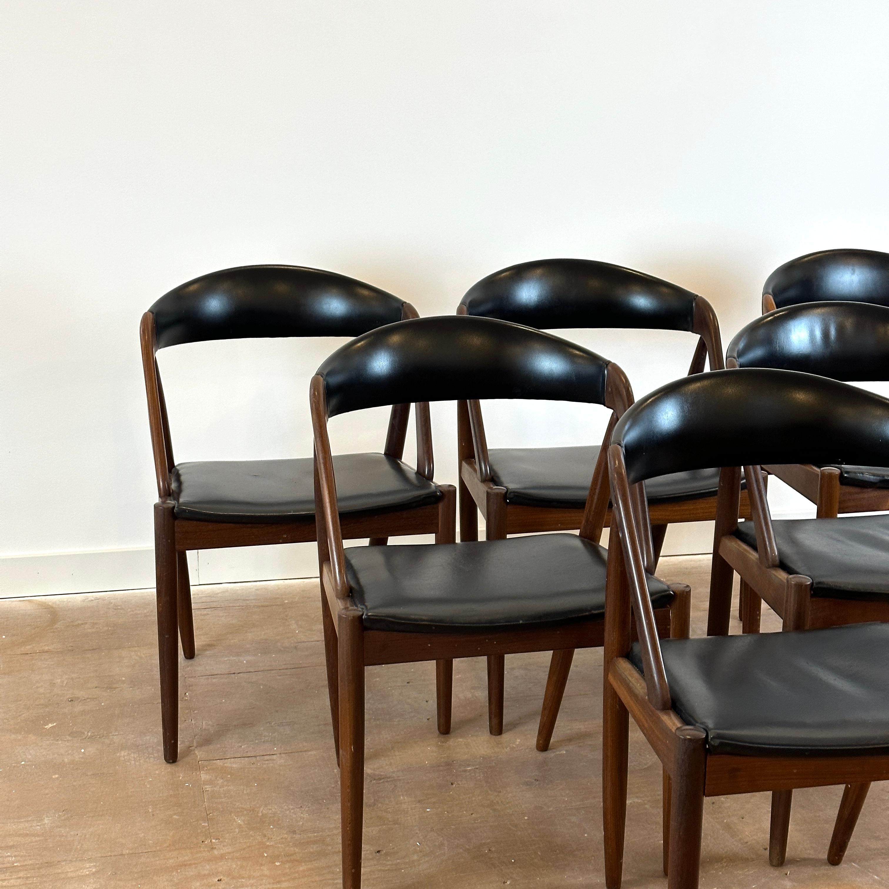 European Set of 6 Model 31 Dining Chairs by Kai Kristiansen