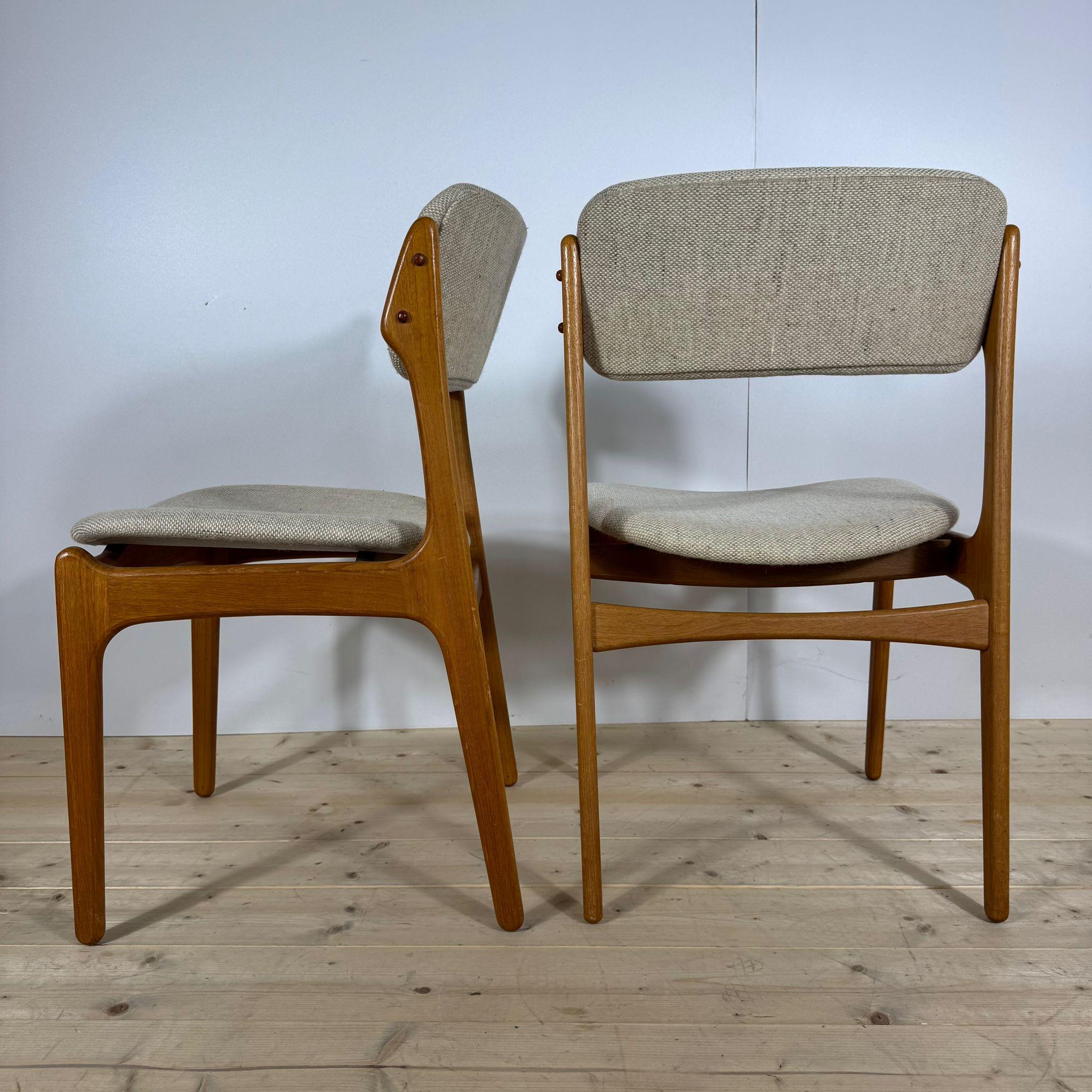 Satz von 6 Stühlen Modell 49, Erik Buch für O.D. Møbler, Dänemark 1960 (Danish) im Angebot