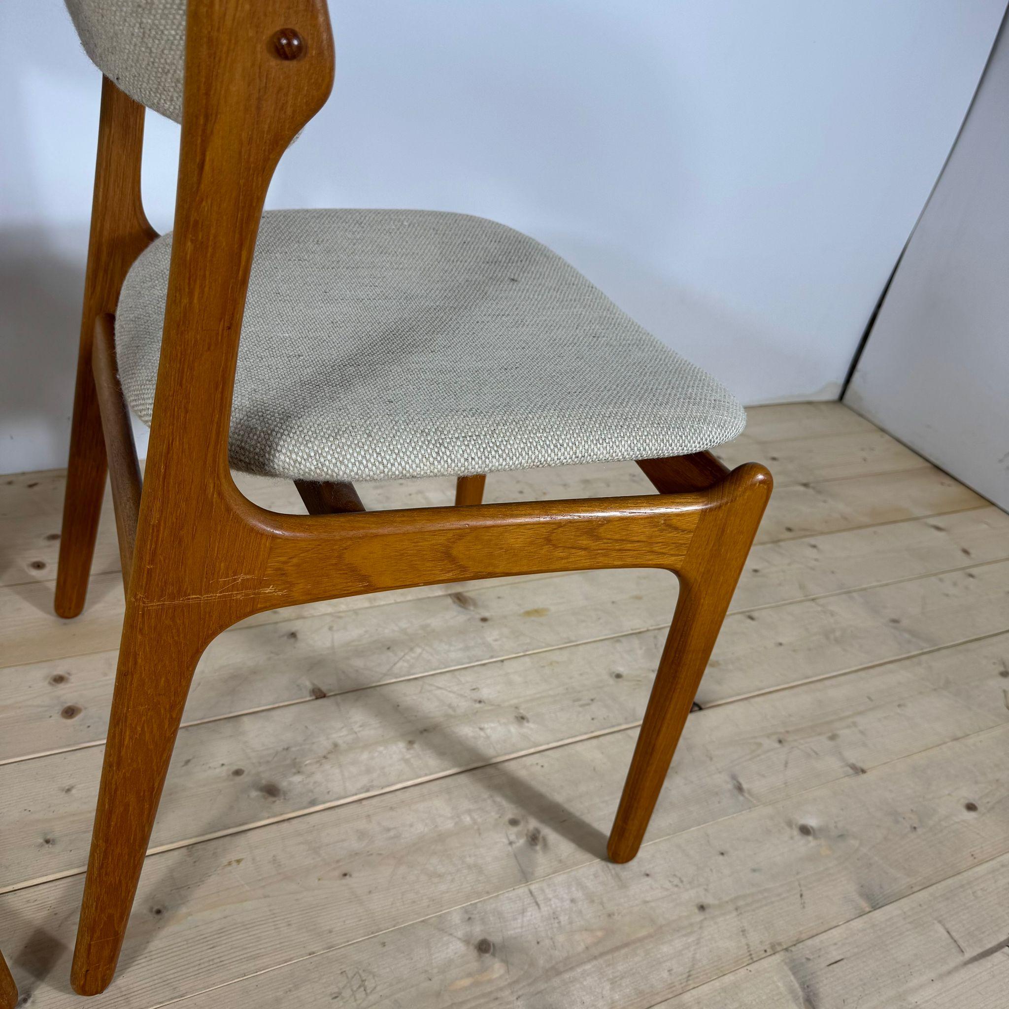 Satz von 6 Stühlen Modell 49, Erik Buch für O.D. Møbler, Dänemark 1960 (Furnier) im Angebot