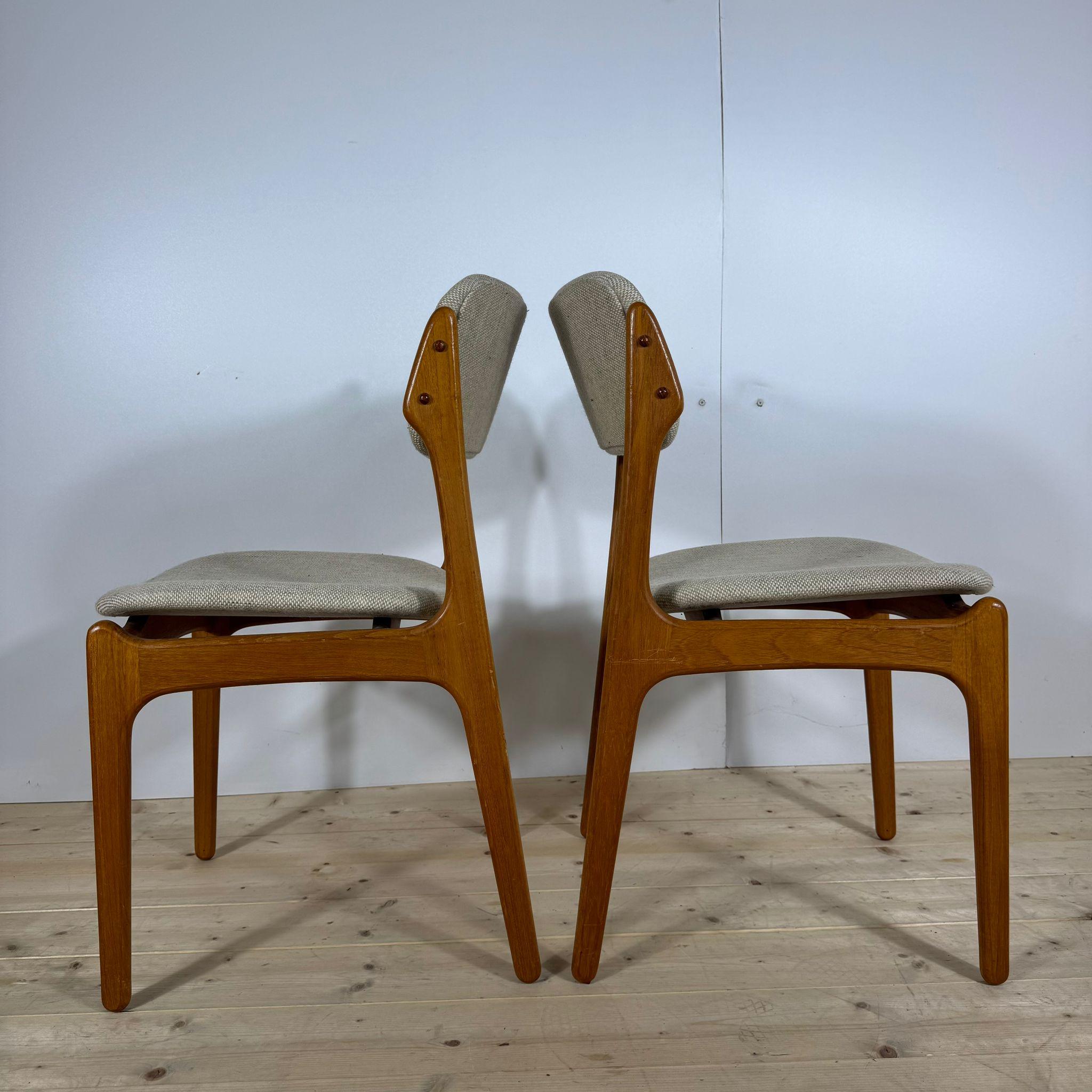 Satz von 6 Stühlen Modell 49, Erik Buch für O.D. Møbler, Dänemark 1960 im Angebot 2