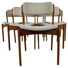 Satz von 6 Stühlen Modell 49, Erik Buch für O.D. Møbler, Dänemark 1960