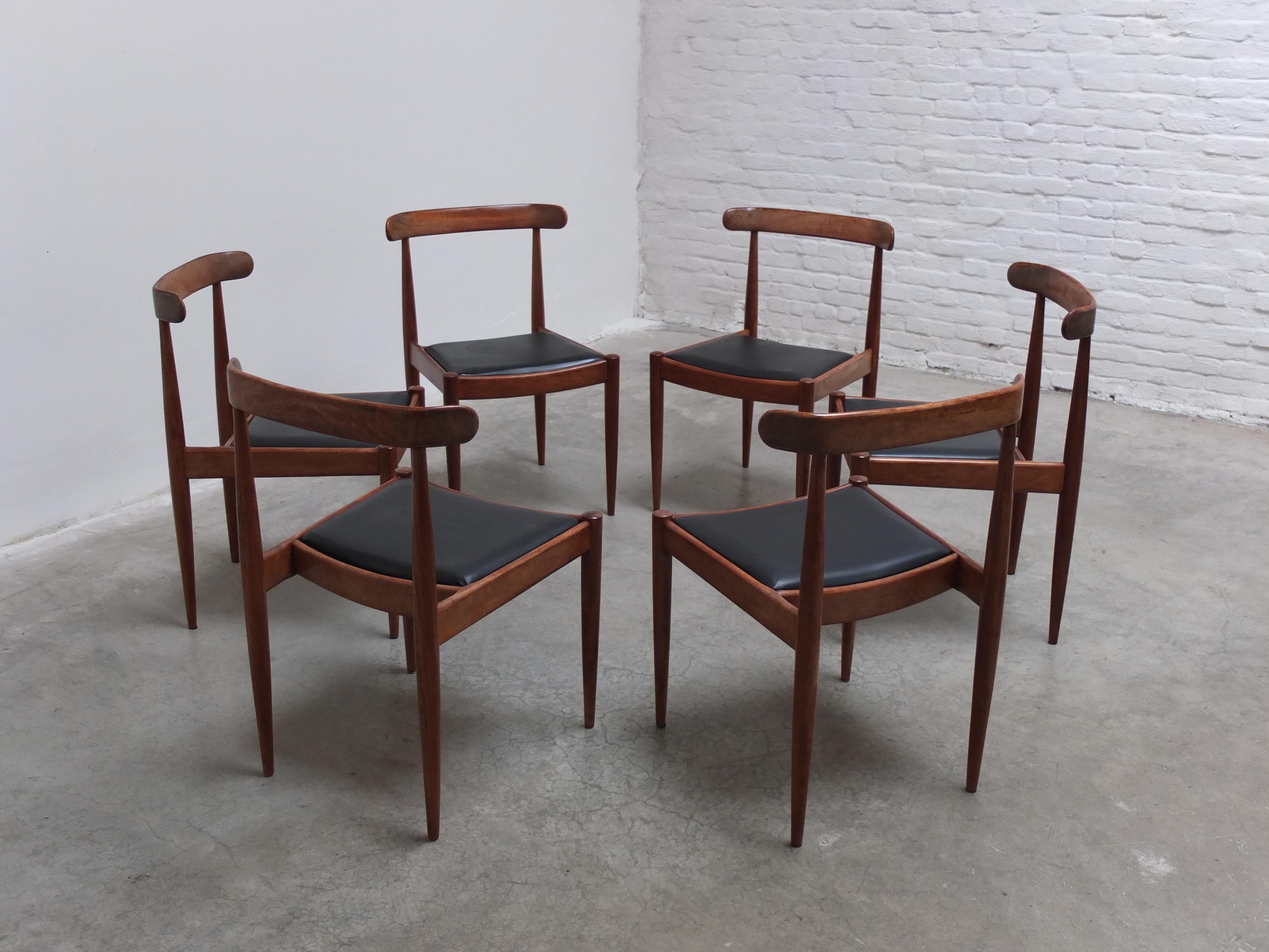 Set of 6 'Model 500' Chairs by Alfred Hendrickx for Belform, 1960s 5