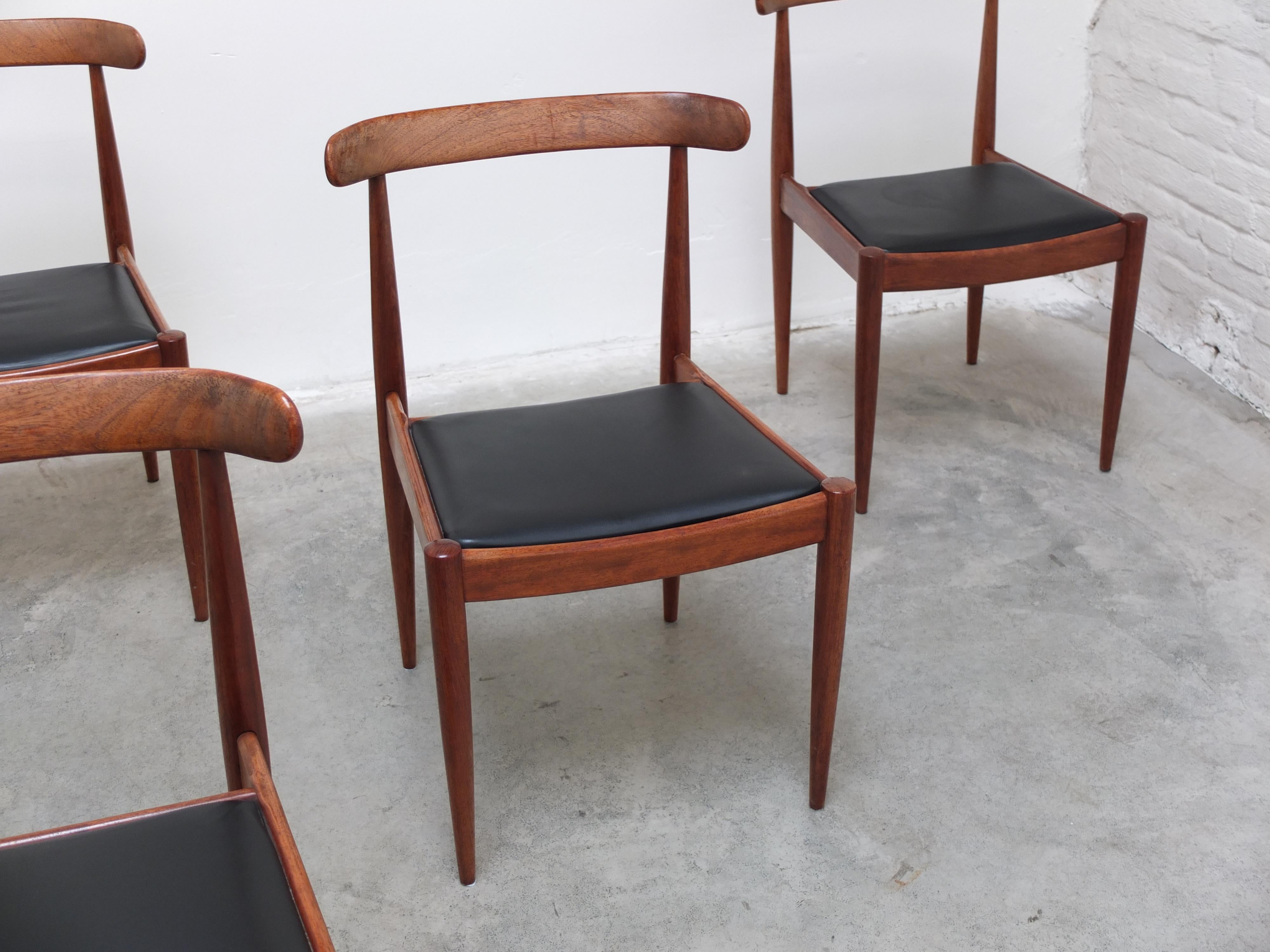20th Century Set of 6 'Model 500' Chairs by Alfred Hendrickx for Belform, 1960s