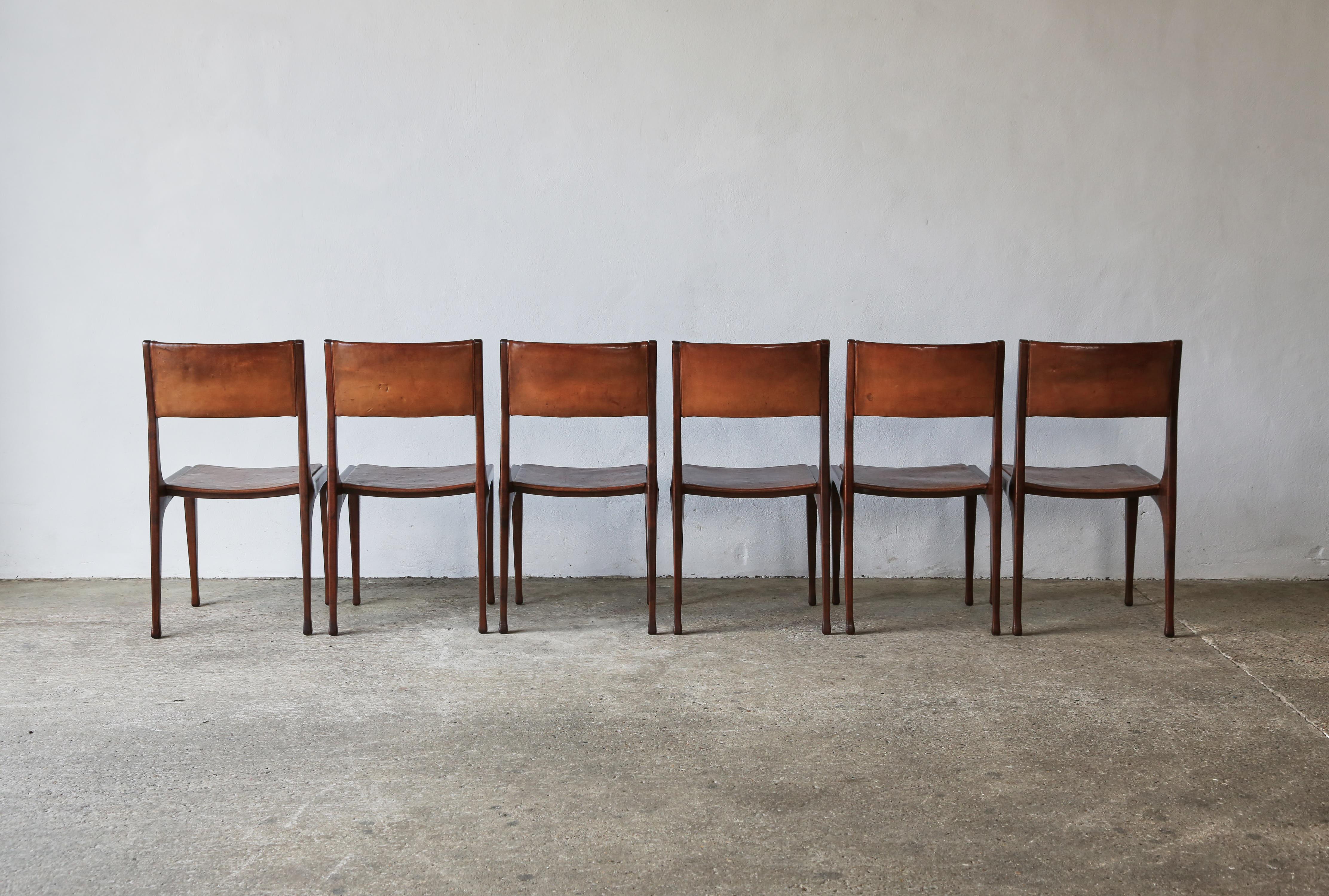Set of 6 Model 693 Chairs by Carlo de Carli for Cassina, Italy, 1950s For Sale 4