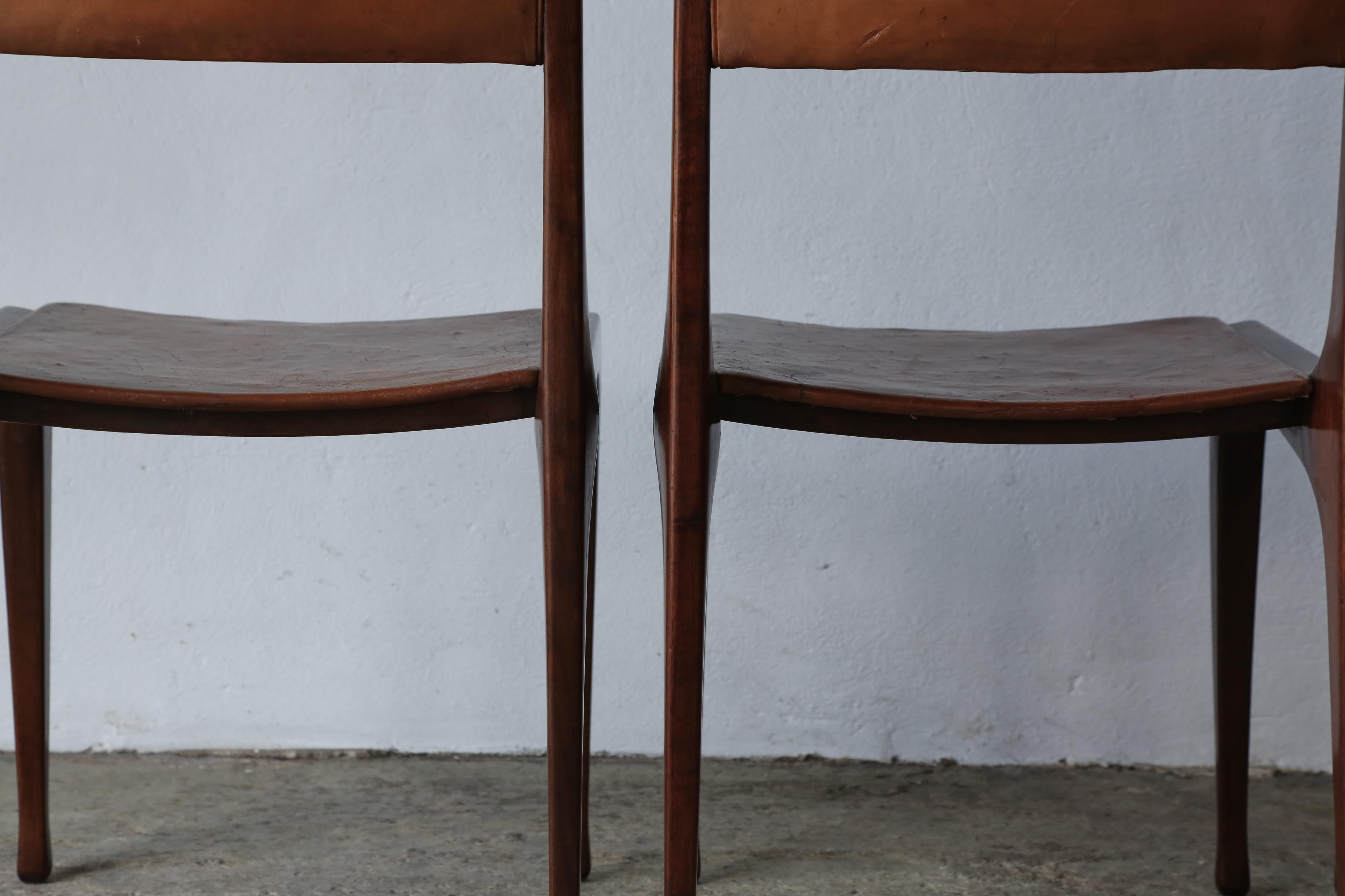 Set of 6 Model 693 Chairs by Carlo de Carli for Cassina, Italy, 1950s For Sale 5