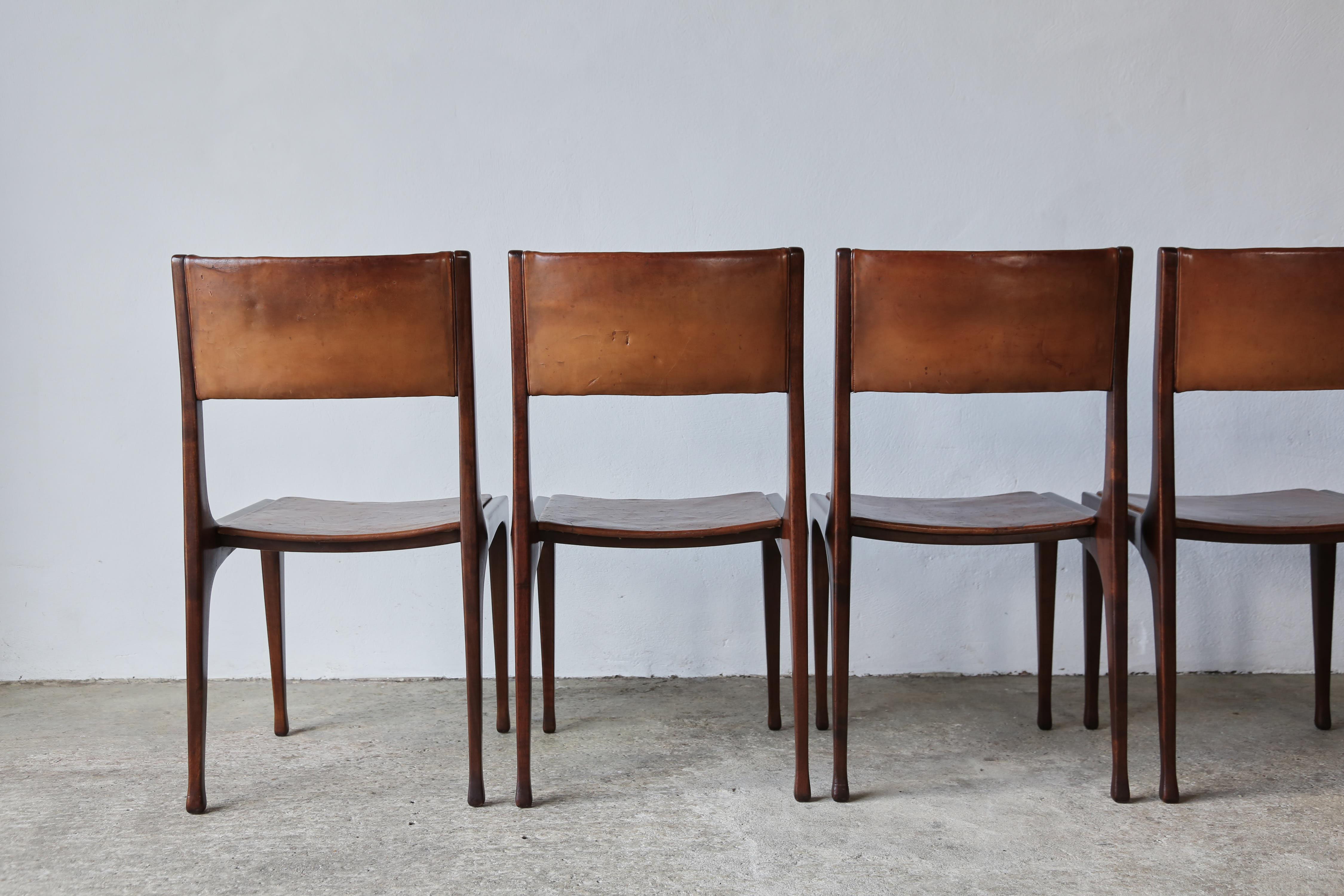 Set of 6 Model 693 Chairs by Carlo de Carli for Cassina, Italy, 1950s For Sale 6