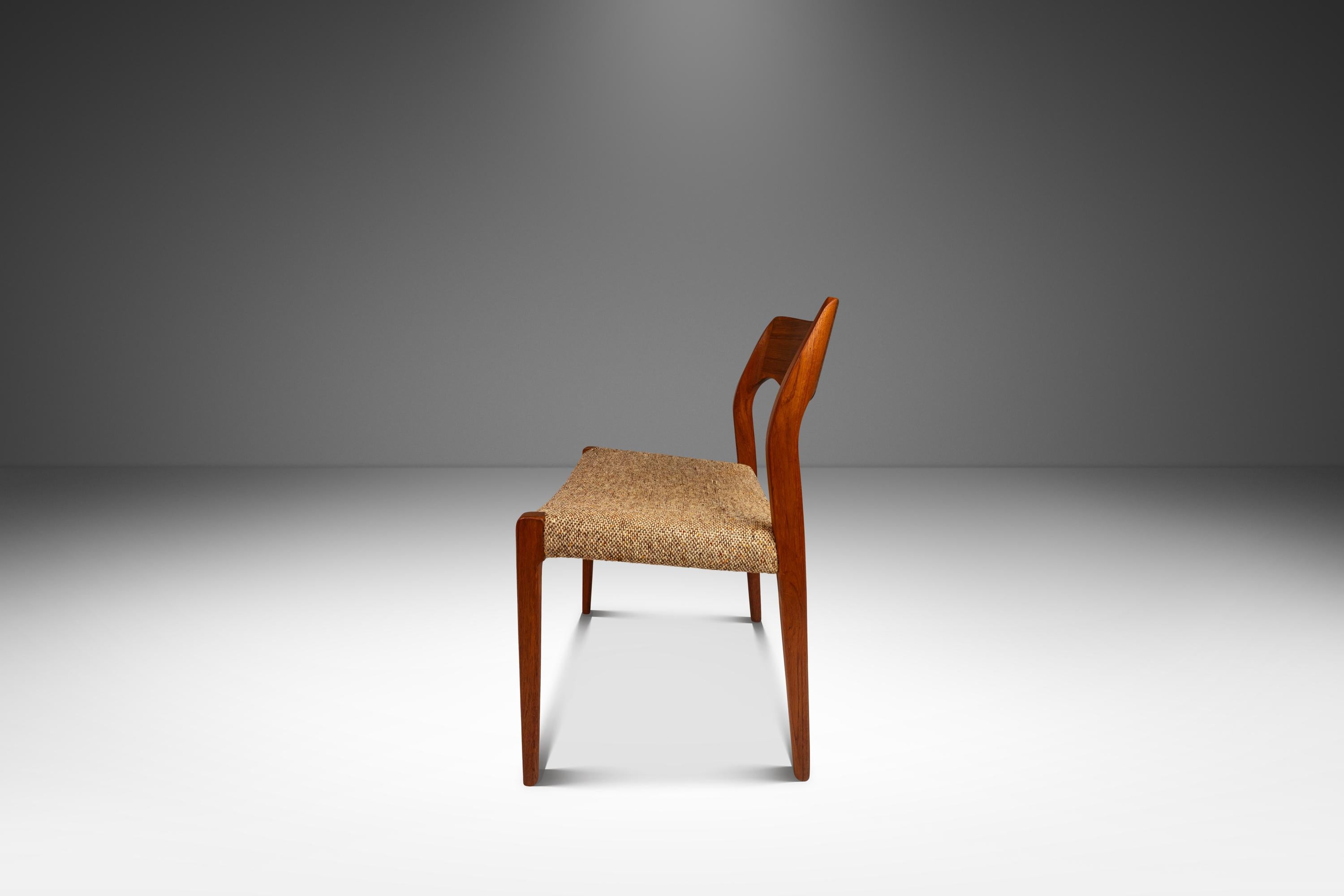 Mid-Century Modern Ensemble de 6 chaises modèle #71, Niels Møller, J.L.A. Møllers Møbelfabrik, Danemark, 1960 en vente