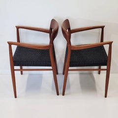 Set of 6 Model 75 & Model 56 Dining Chairs by Niels Otto Møller