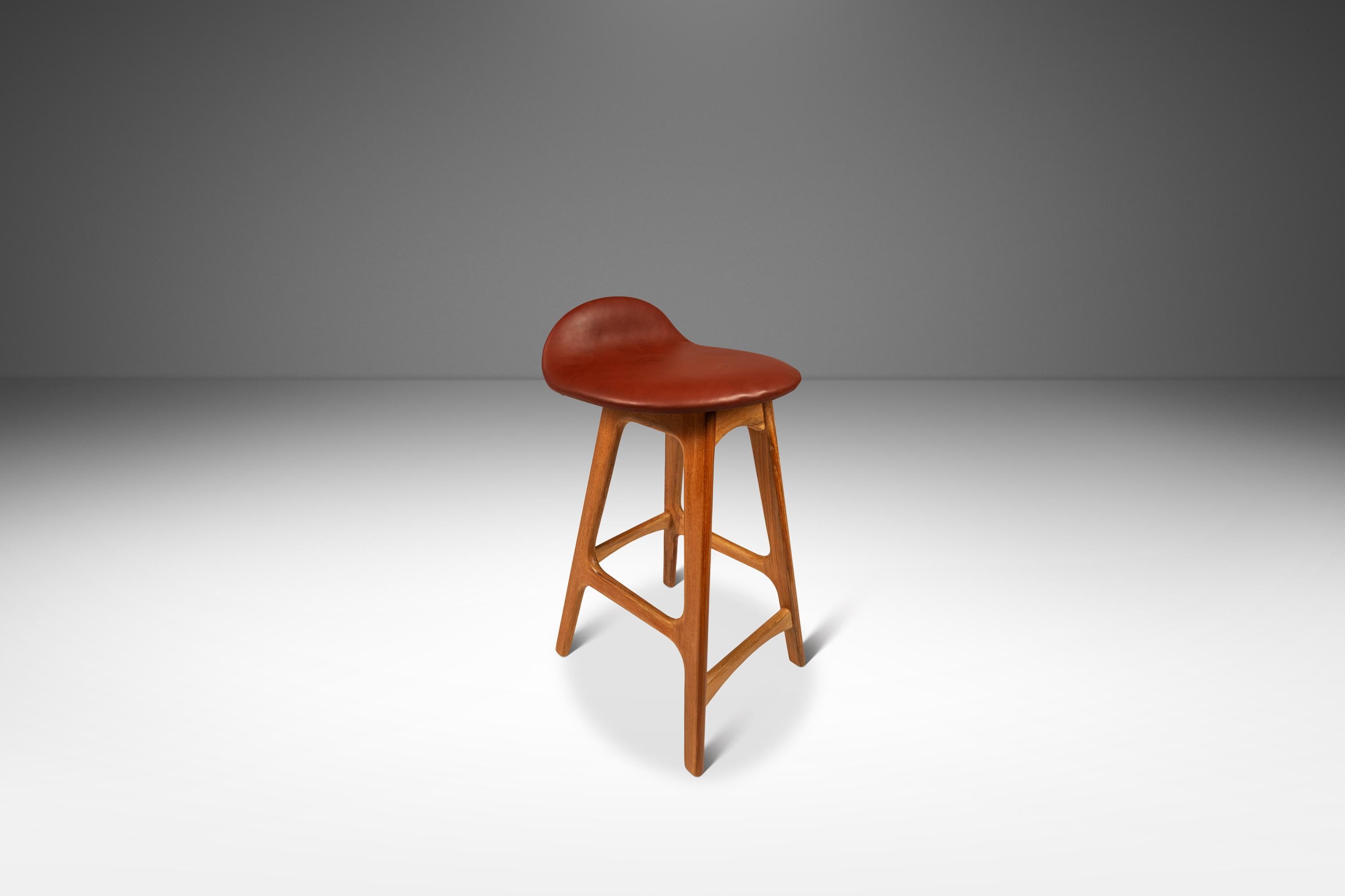 Set of 6 Model OD-61 Bar Stools for Erik Buch for O.D. Mobler, Denmark, 1960's 3