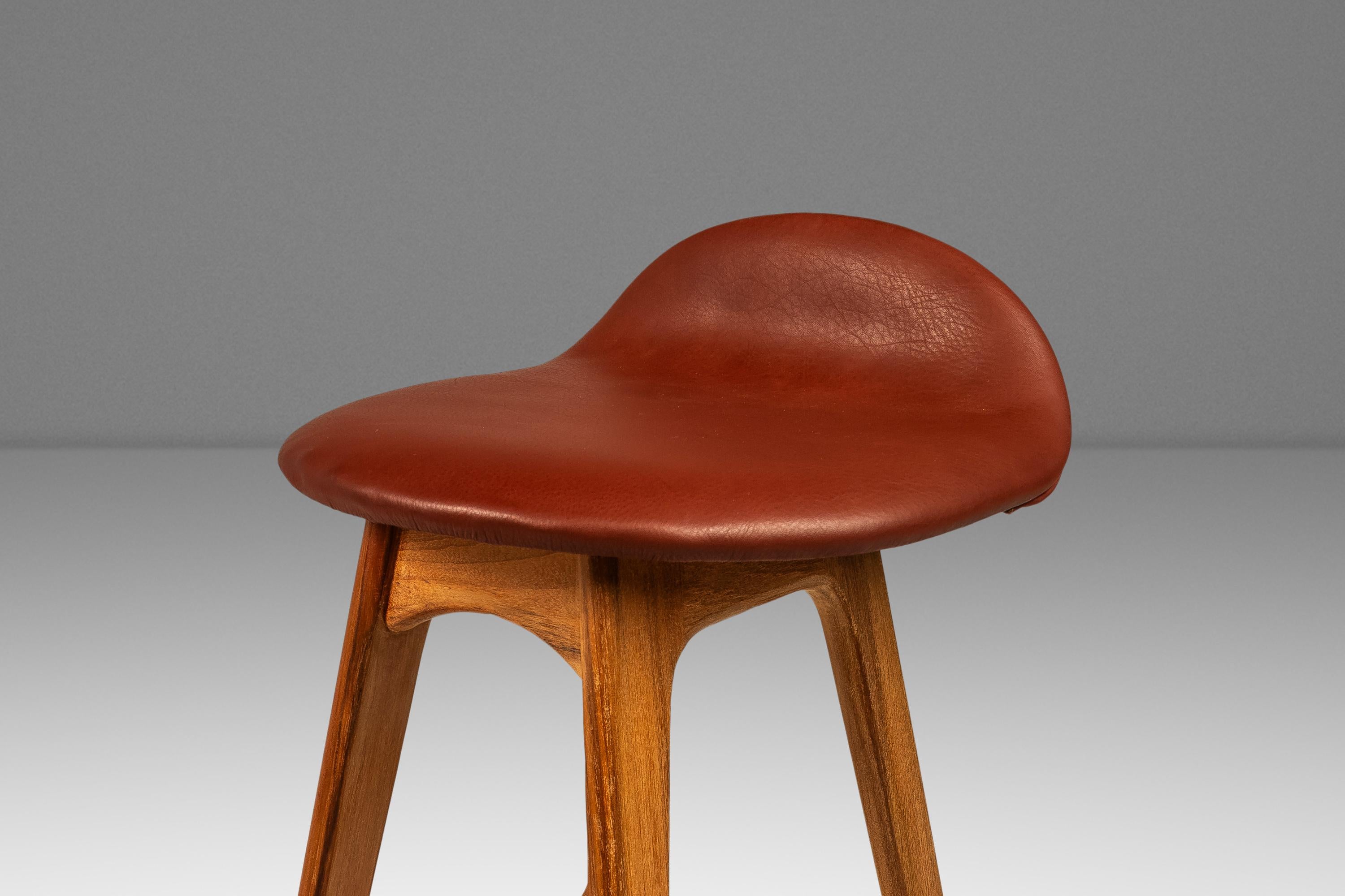 Set of 6 Model OD-61 Bar Stools for Erik Buch for O.D. Mobler, Denmark, 1960's 6