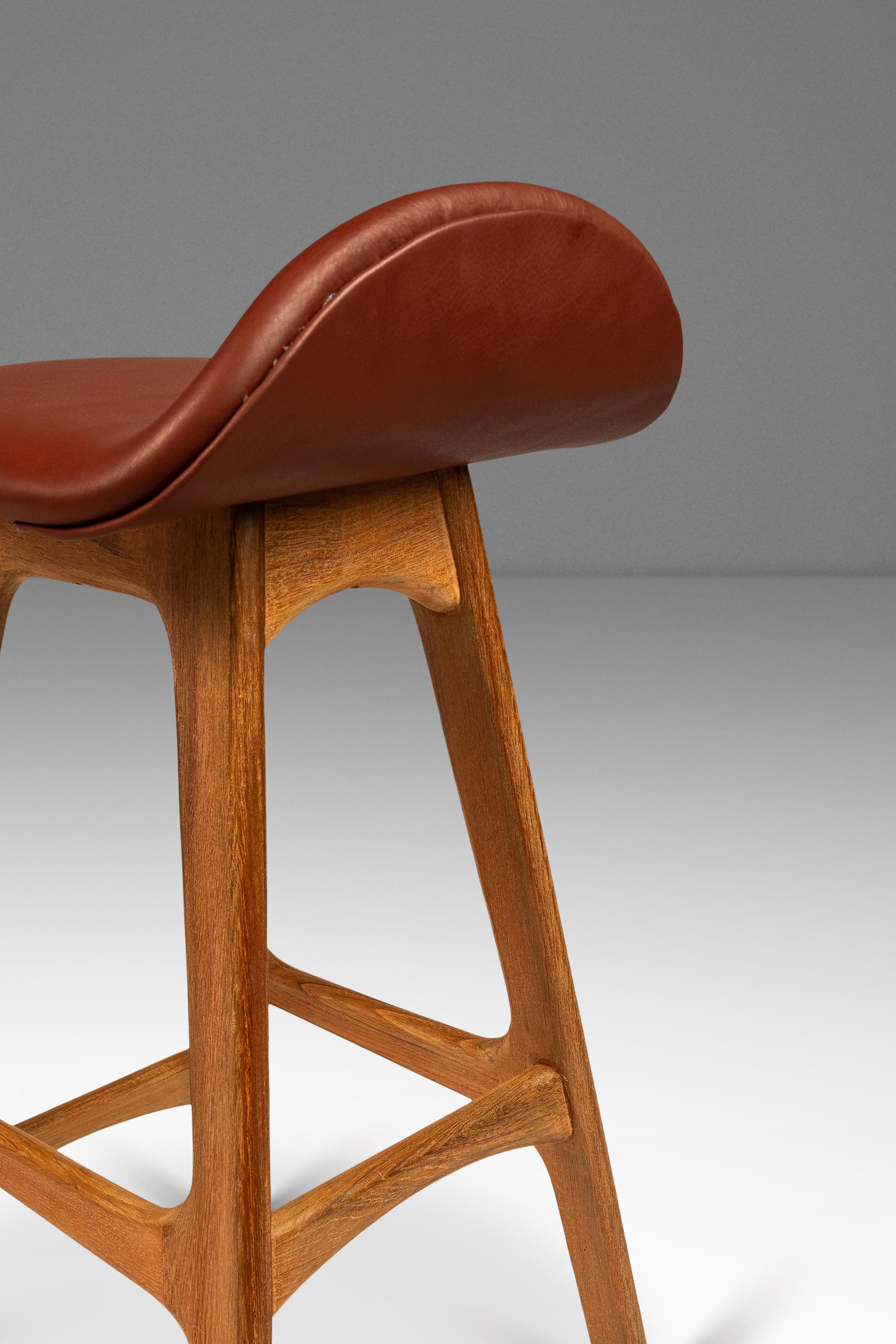 Set of 6 Model OD-61 Bar Stools for Erik Buch for O.D. Mobler, Denmark, 1960's 9