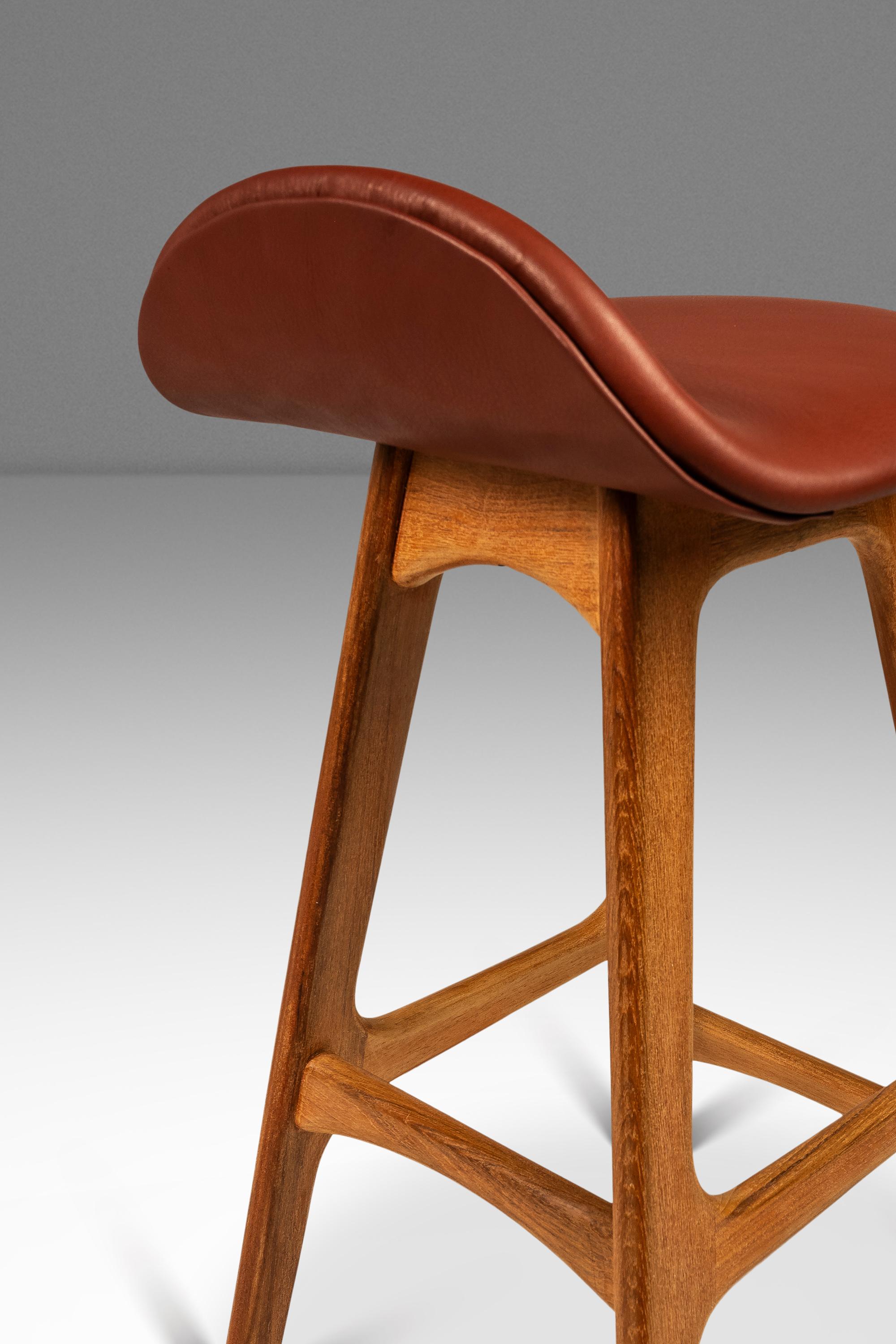 Set of 6 Model OD-61 Bar Stools for Erik Buch for O.D. Mobler, Denmark, 1960's 10