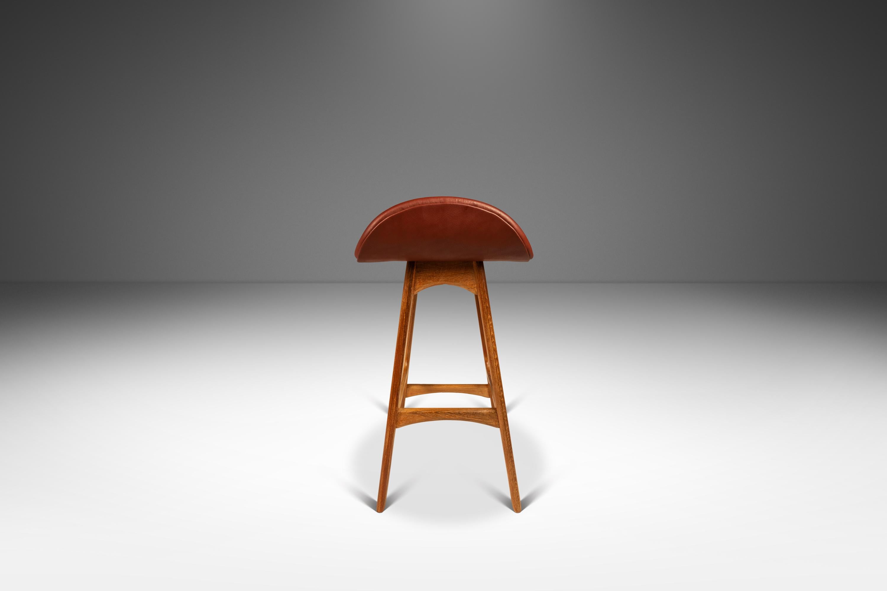 Mid-20th Century Set of 6 Model OD-61 Bar Stools for Erik Buch for O.D. Mobler, Denmark, 1960's