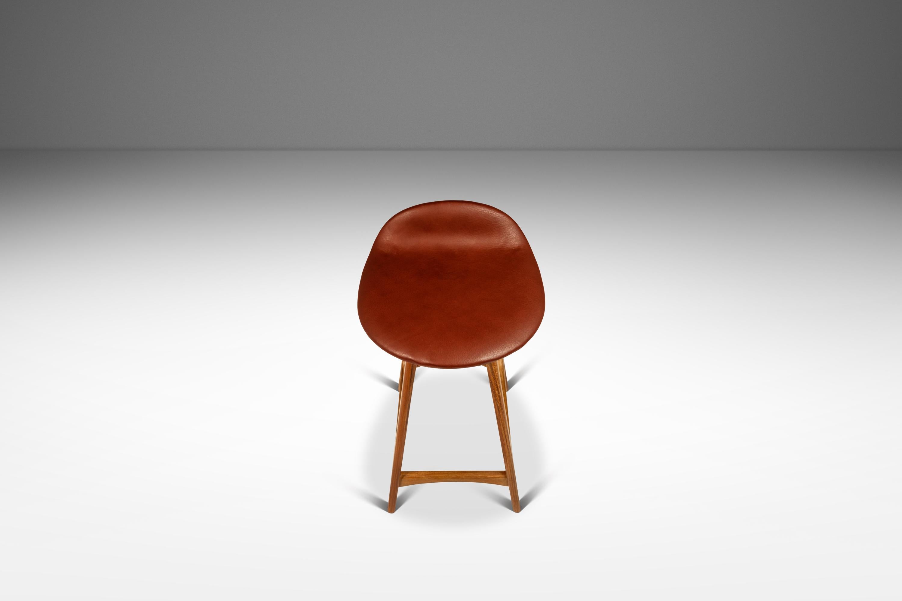 Teak Set of 6 Model OD-61 Bar Stools for Erik Buch for O.D. Mobler, Denmark, 1960's
