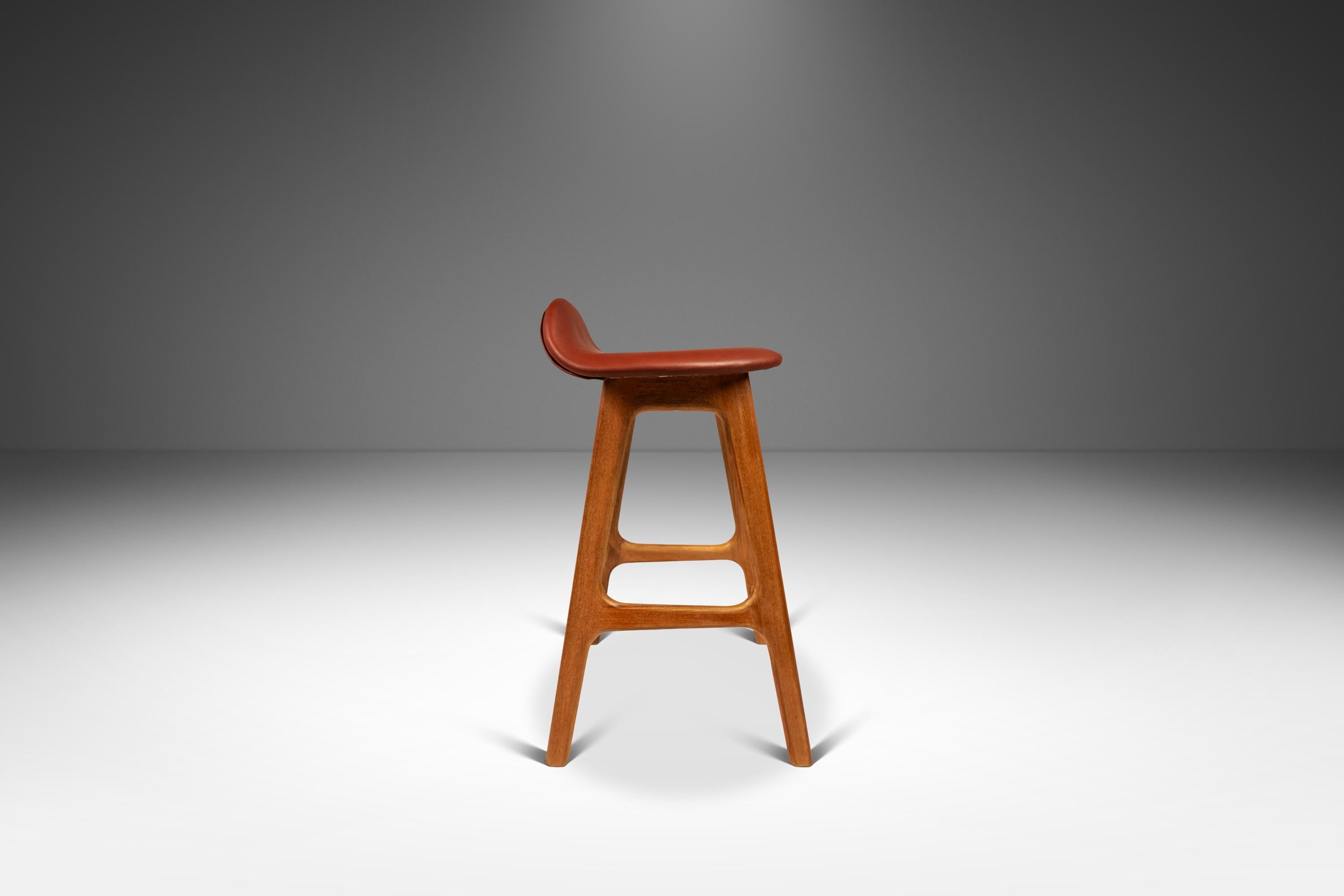 Set of 6 Model OD-61 Bar Stools for Erik Buch for O.D. Mobler, Denmark, 1960's 2