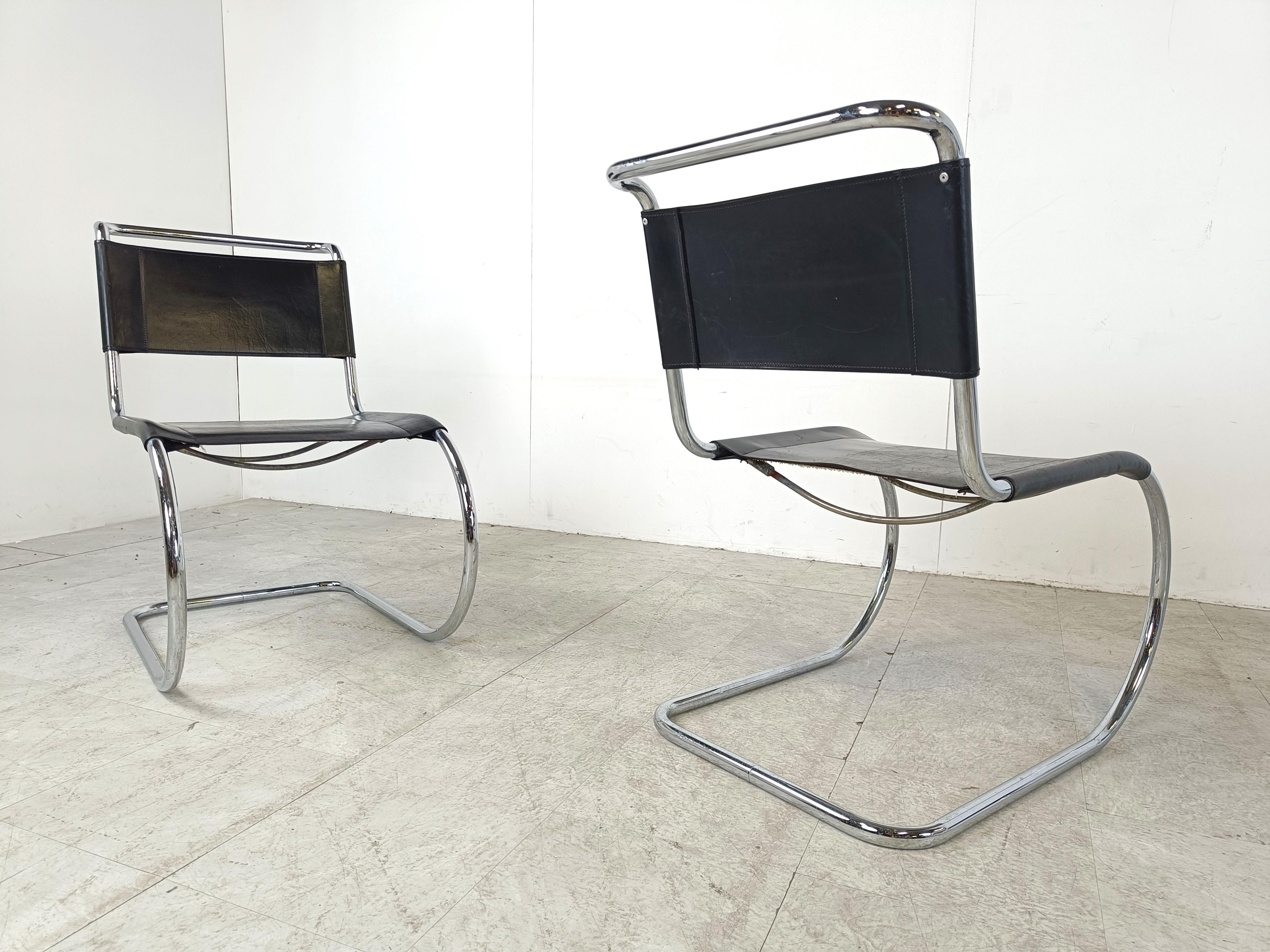 Set of 6 Model S533 Chairs by Mies van der Rohe for Thonet, 1970s, Set of 6 3