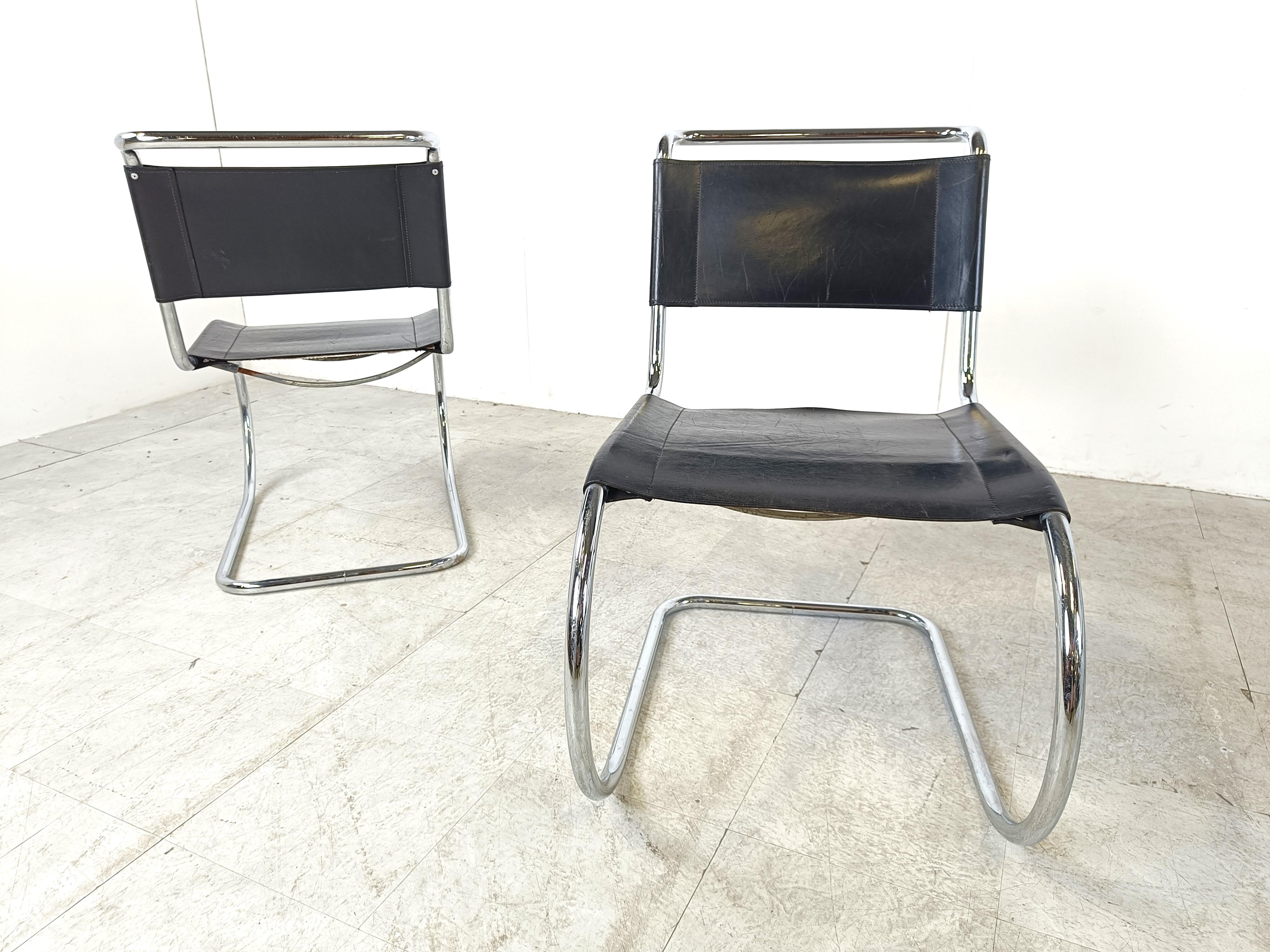 Set of 6 Model S533 Chairs by Mies van der Rohe for Thonet, 1970s, Set of 6 2